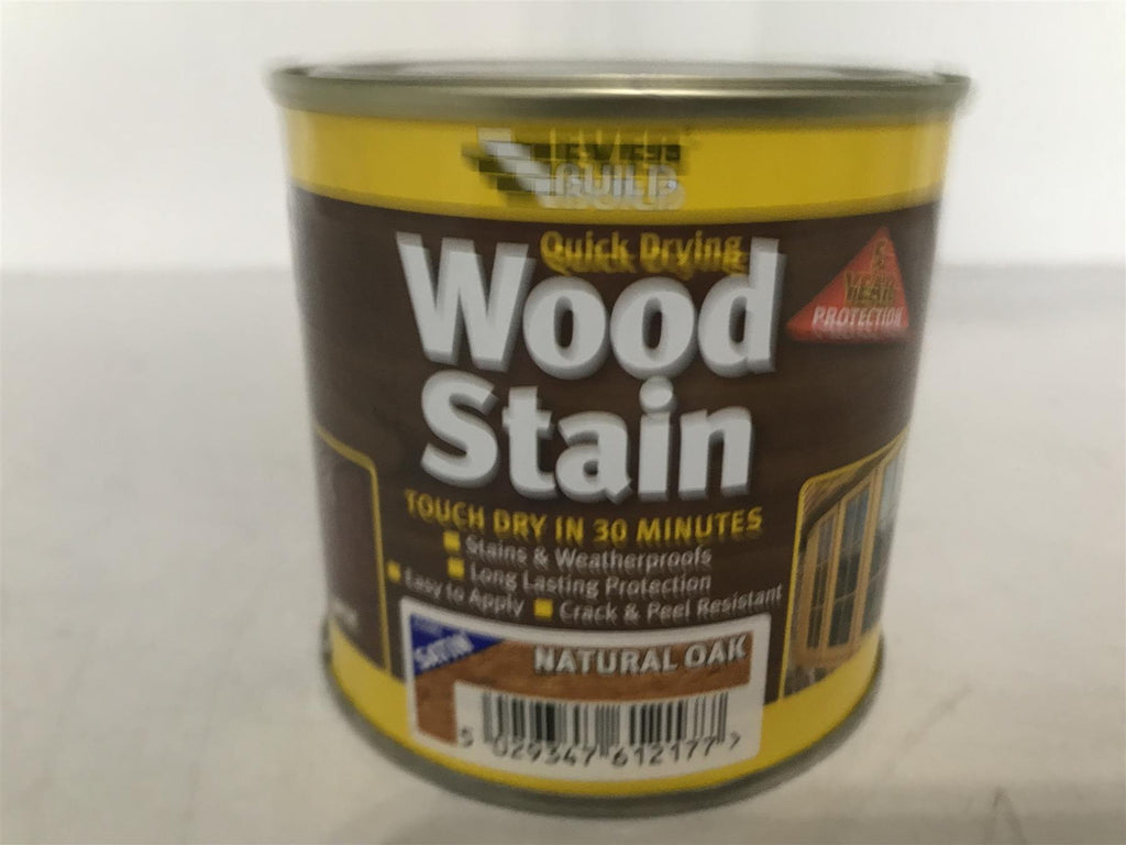EVERBUILD QUICK DRYING WOOD STAIN 250ML WEATHERPROOF SATIN NATURAL OAK
