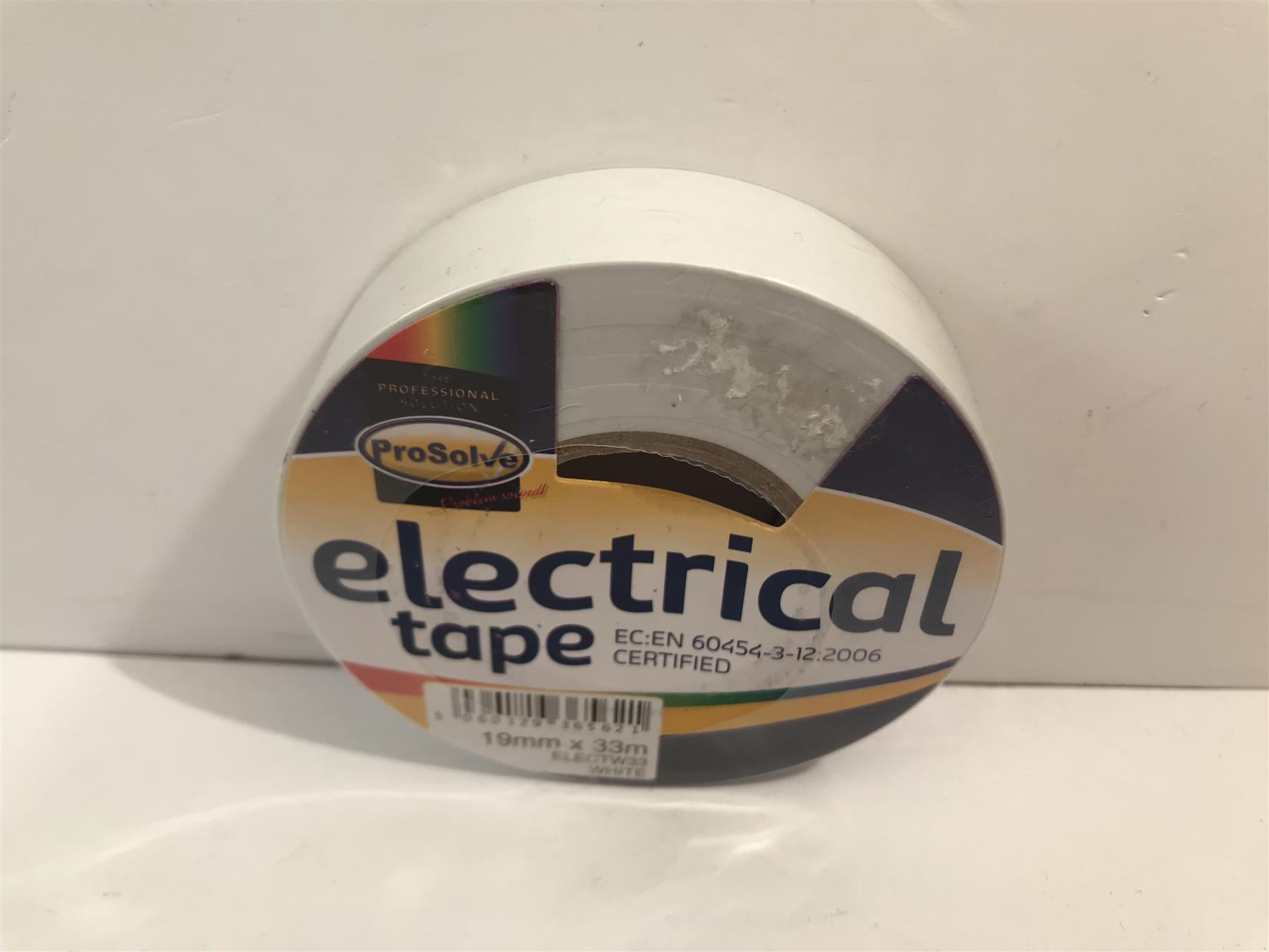 Prosolve White Electrical Tape 19mm x 33m  ELECTW33