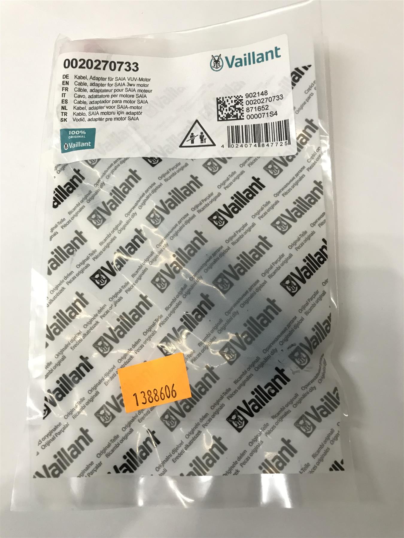 Vaillant Ecotec Cable Adaptor 0020270733Diverter Valve)