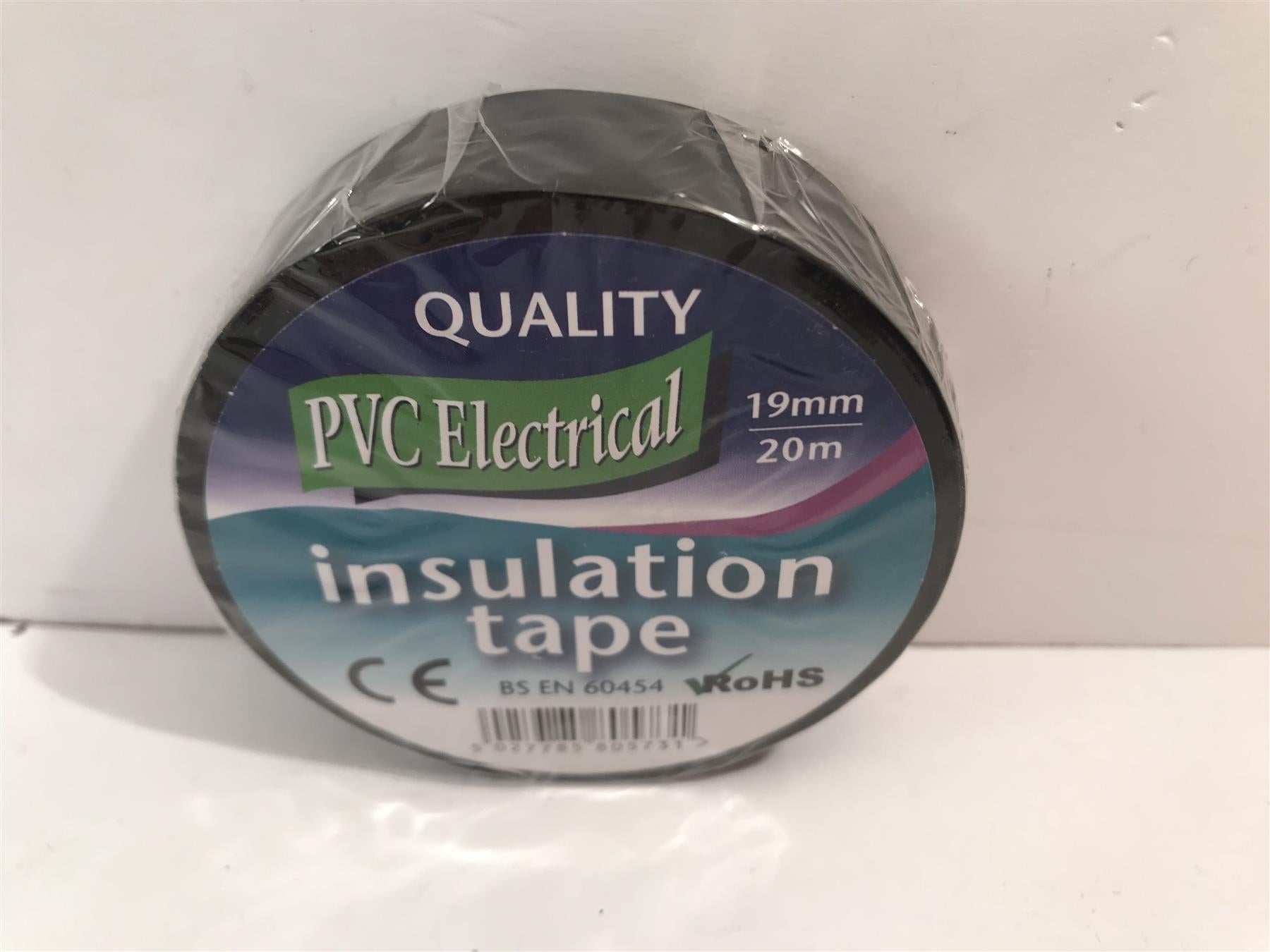 Quality Black PVC Electrical Insulation Tape 19mm x 20m  BS EN 60454