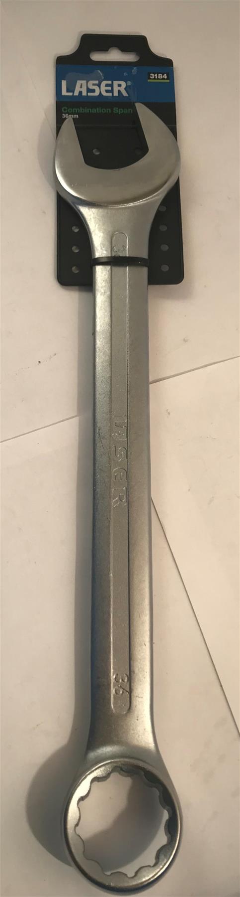 Laser Chrome Vanadium Combination Spanner 36mm  3184
