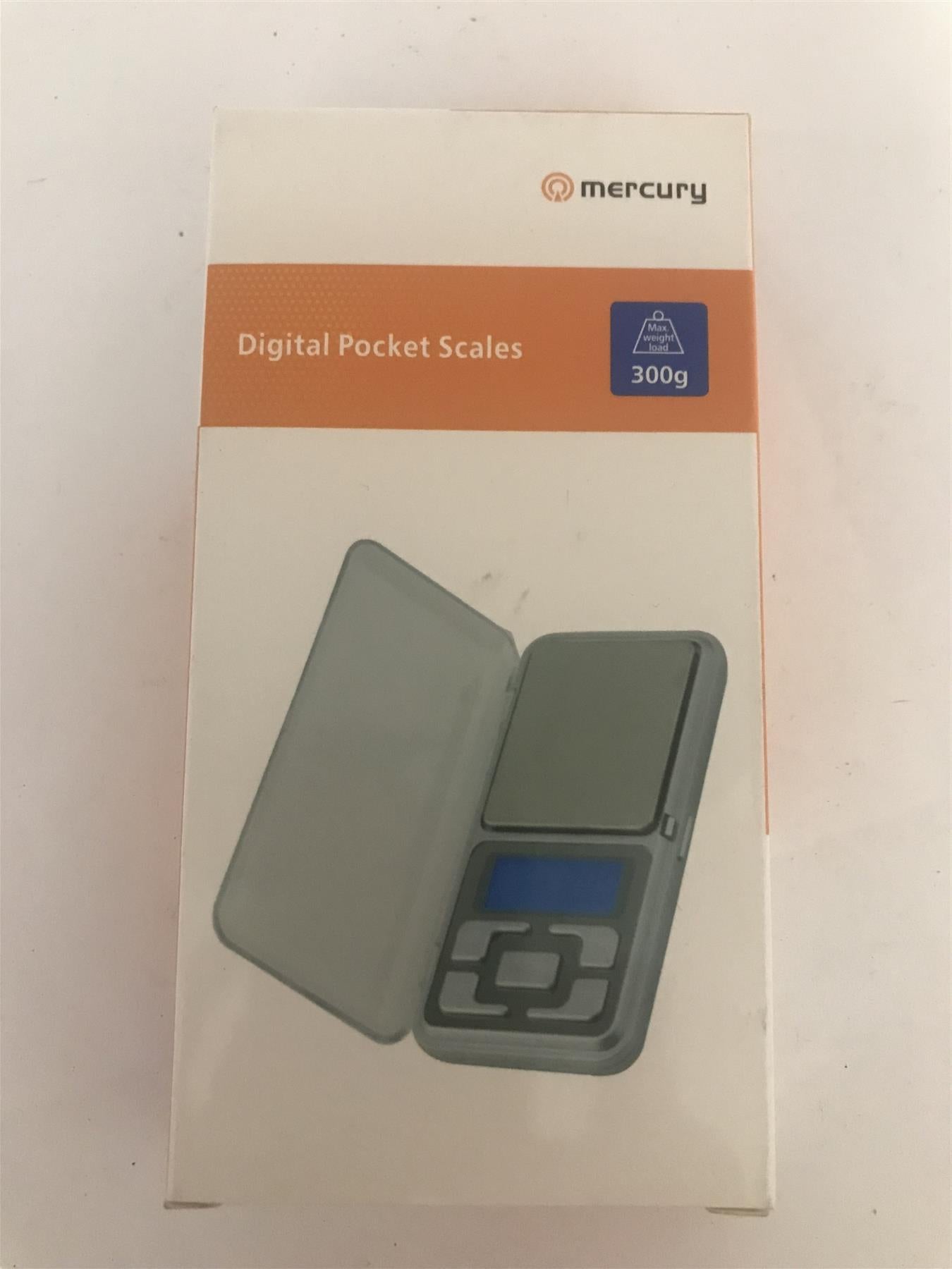 Mercury Digital Pocket Scales 300g Large Blue LCD Display   456.059UK