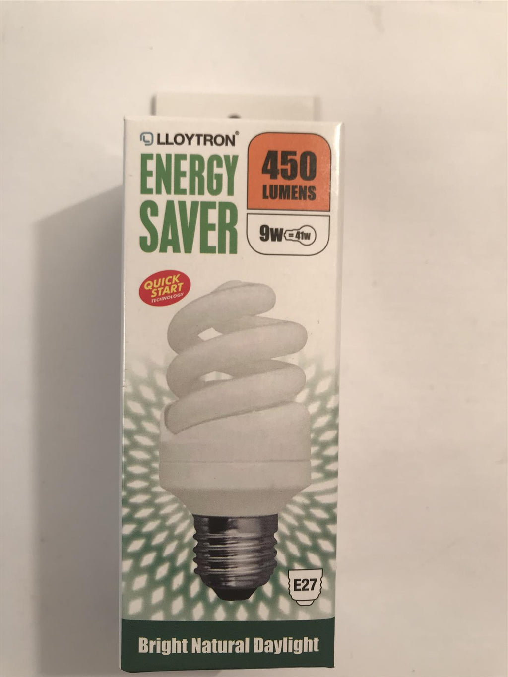 Lloytron  9W E27 450lm 5600k Spiral Energy Saver  Cool White  B309ELC
