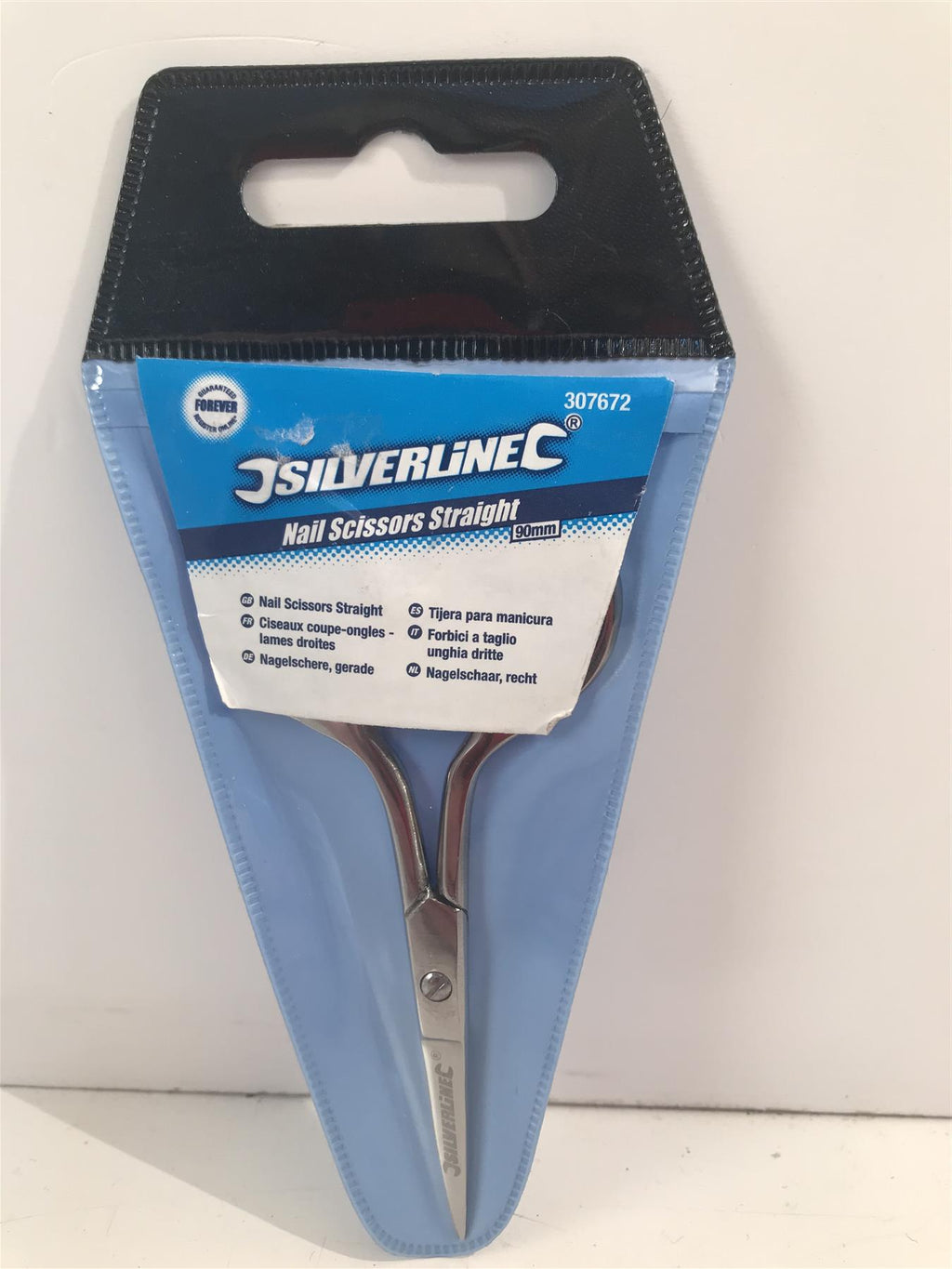 Silverline 307672 Stainless Steel Straight Nail Scissors 90mm
