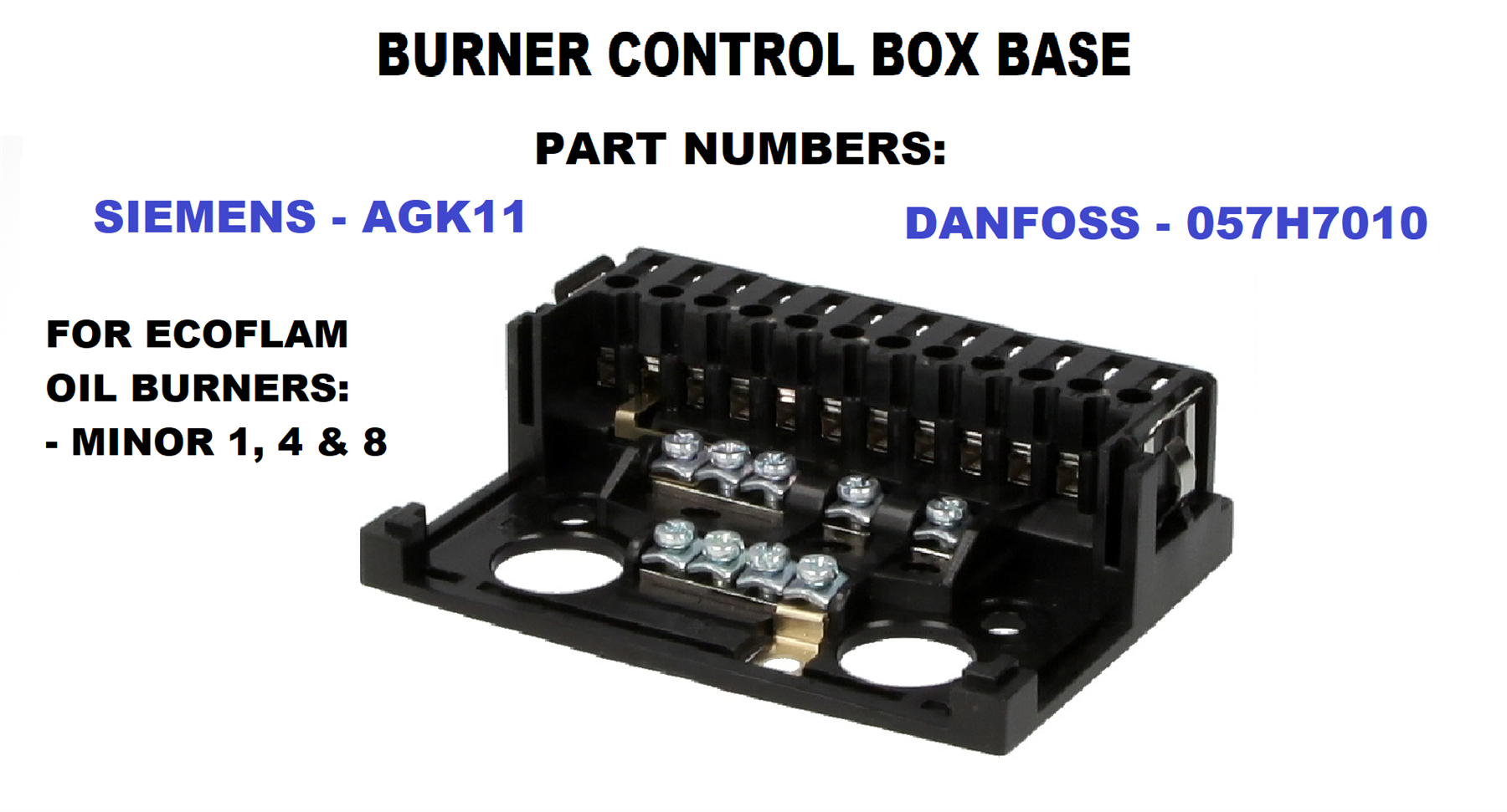NEW SIEMENS AGK11 BURNER CONTROL BOX BASE 057H7010 65074801
