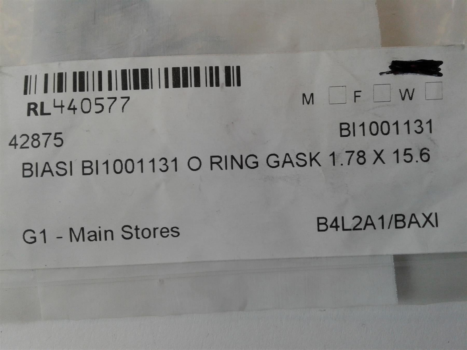 NEW Biasi BI1001131 O Rings Gasket (10 Pack) 15.6 X 1.78mm