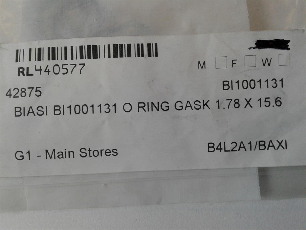 NEW Biasi BI1001131 O Rings Gasket (10 Pack) 15.6 X 1.78mm
