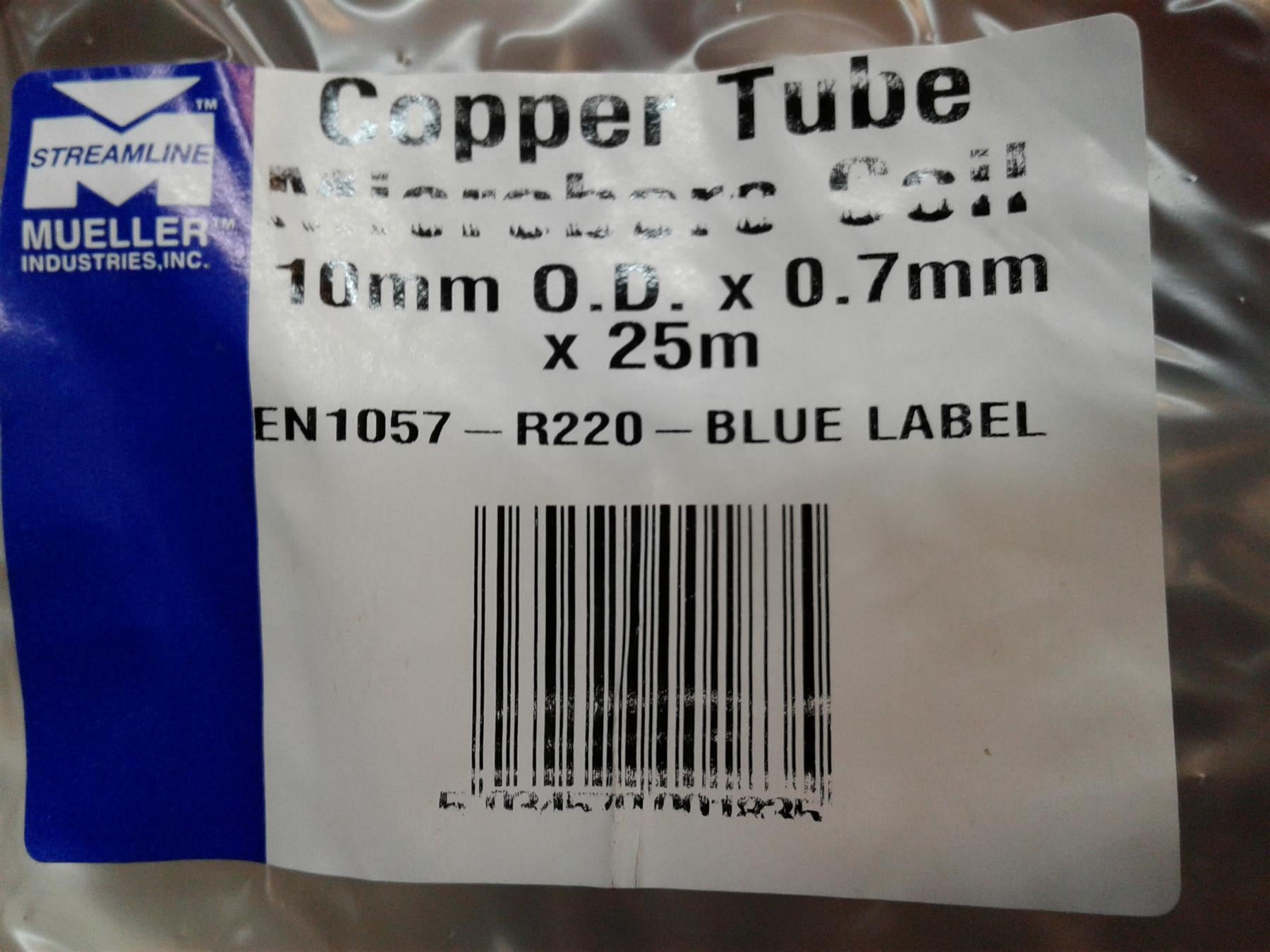 New Streamline Mueller Copper Tubing 10mm x 0.7mm x 25M