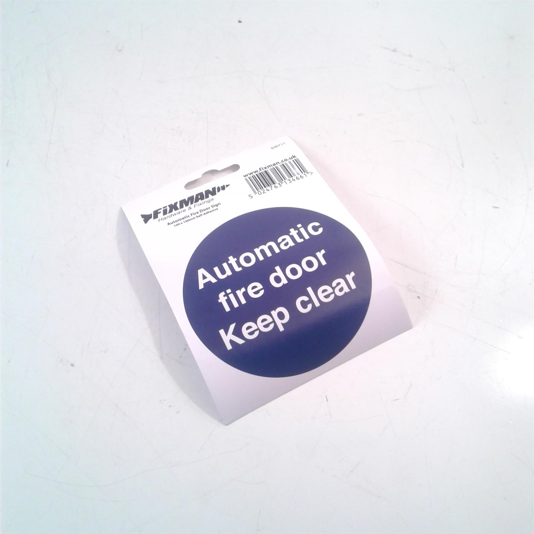 Automatic Fire Door Adhesive Sign 100 x 100mm 836711