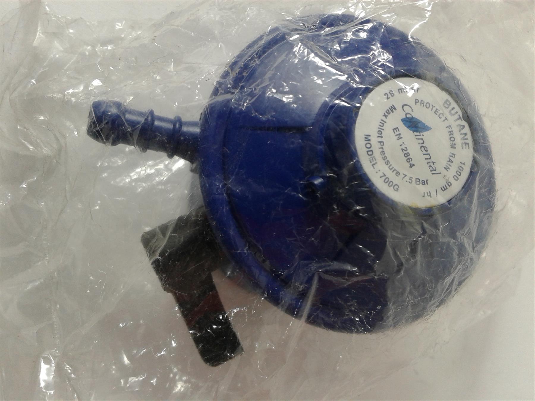 NEW CONTINENTAL 21MM CLIP ON BUTANE GAS REGULATOR VALVE (700G) 1Kg/h 7.5 BAR