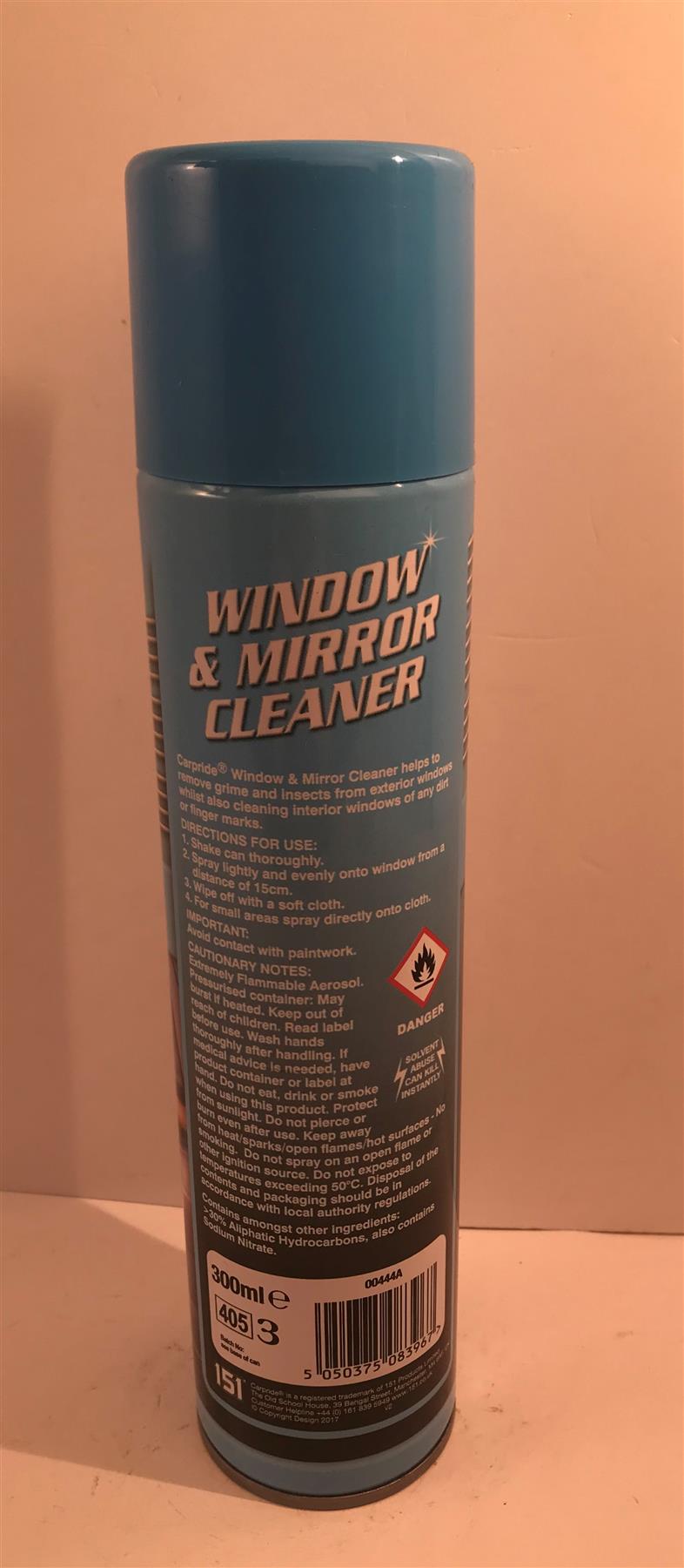 Car Pride Window & Mirror Cleaner (non-smear) 300ml 00444A