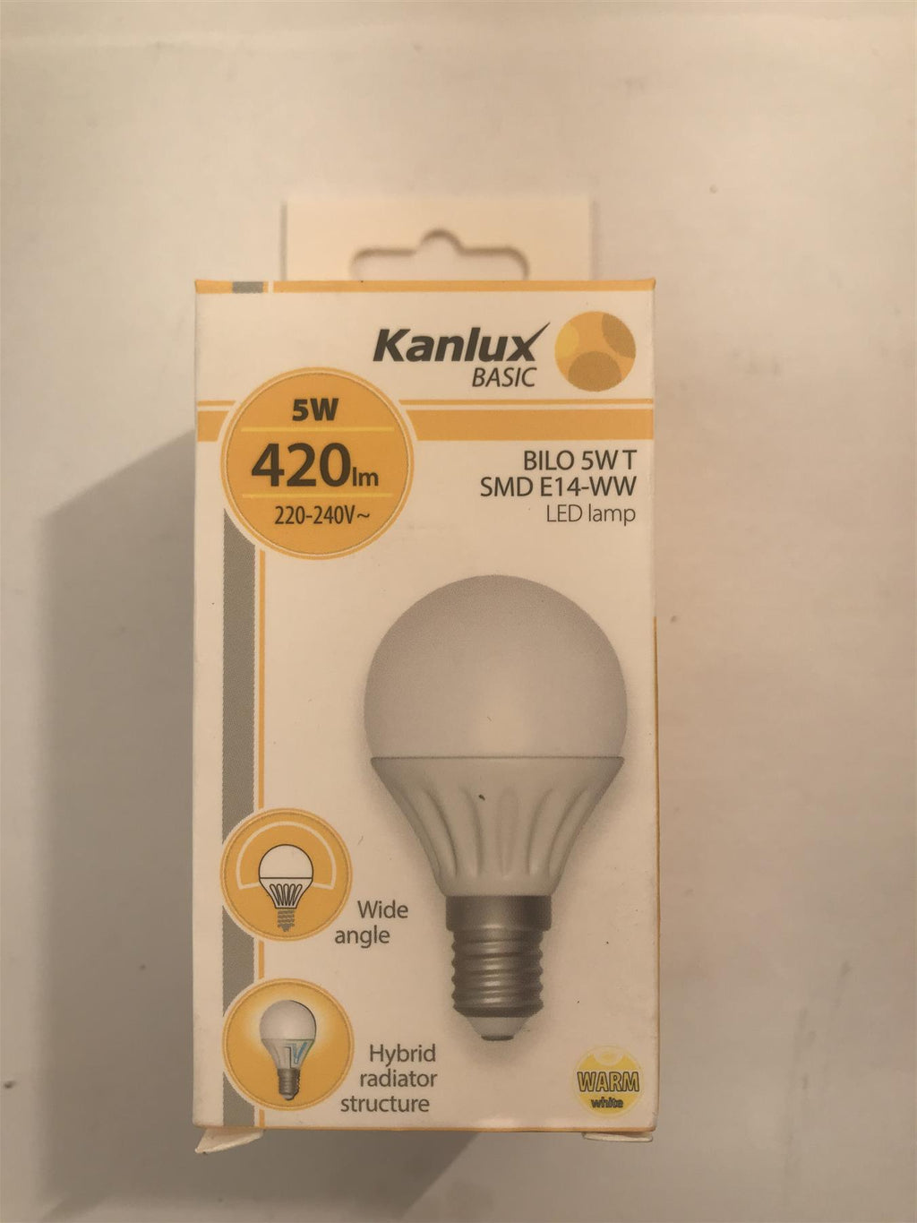 Kanlux BILO 5W T SMD E14-WW LED Gold Ball Lamp 420lm 3000k  23042