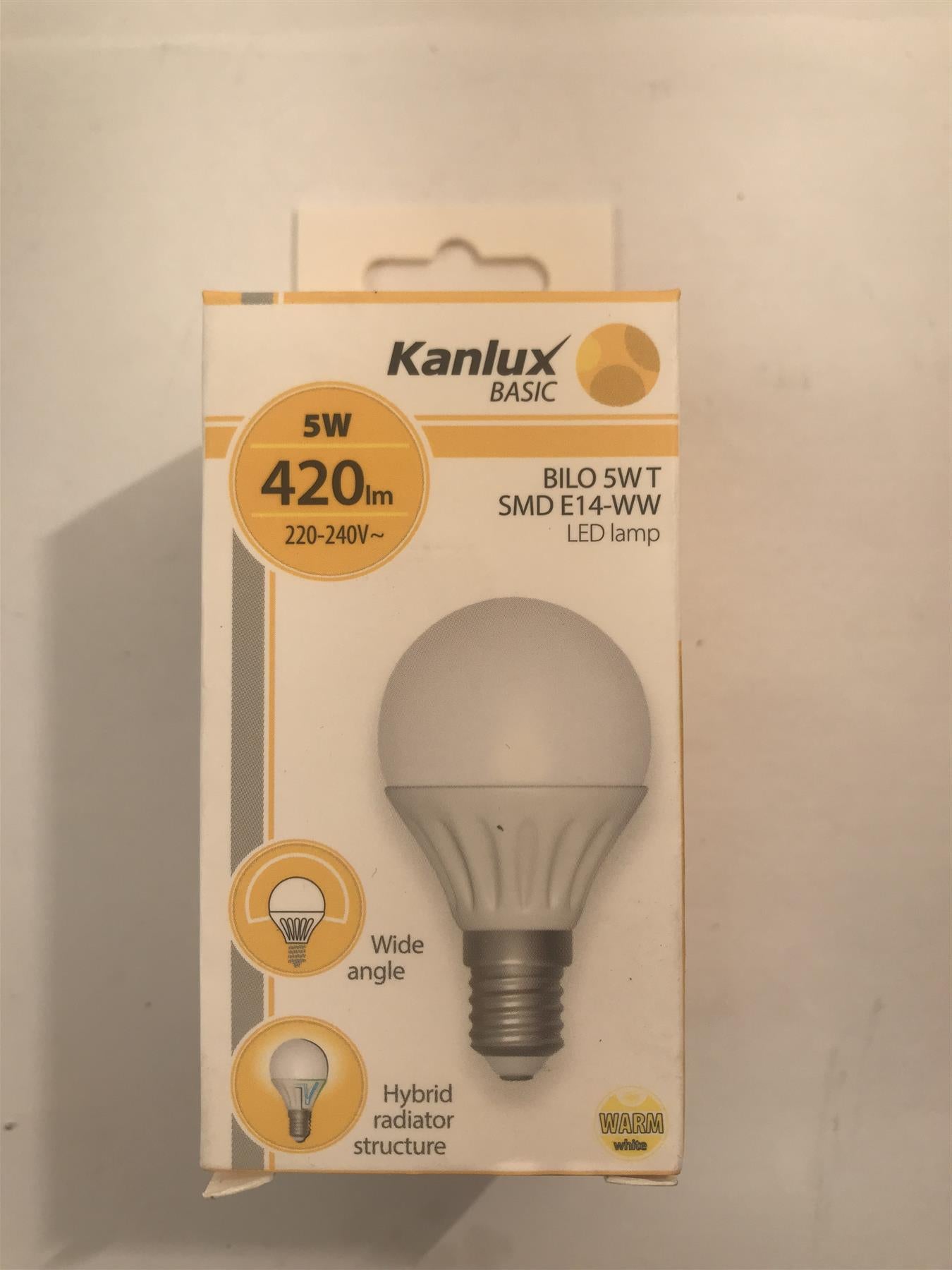 Kanlux BILO 5W T SMD E14-WW LED Gold Ball Lamp 420lm 3000k  23042
