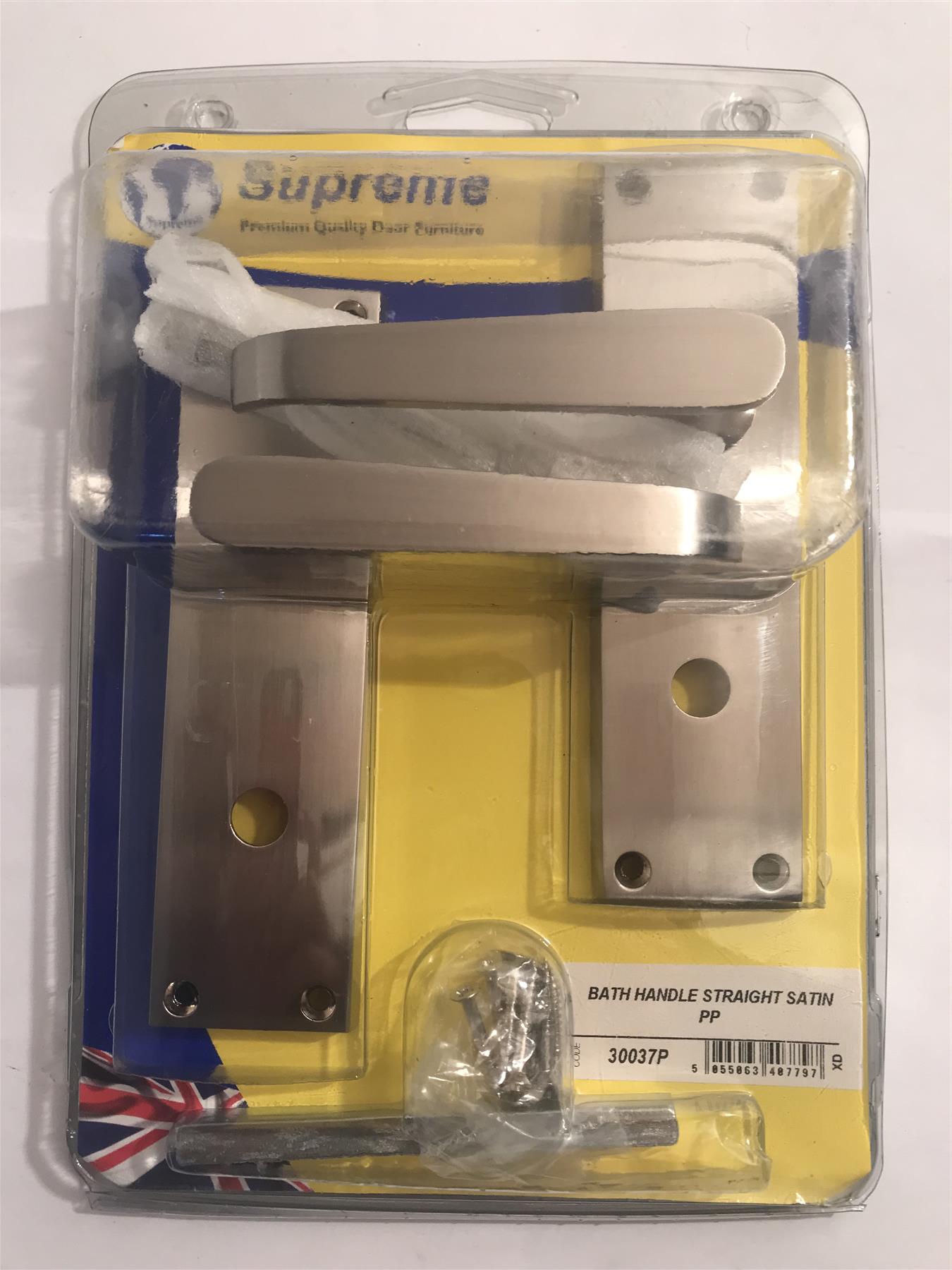 Supreme Victorian Bath Handle Straight Satin Chrome  30037P