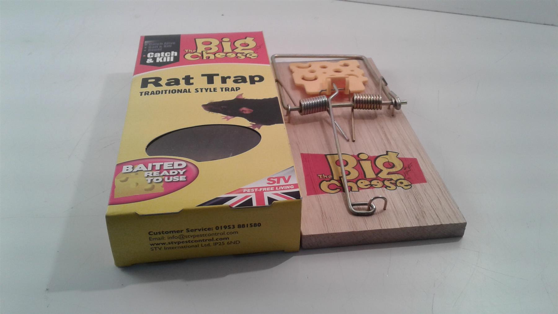STV Traditional style wooden baited rat trap STV110