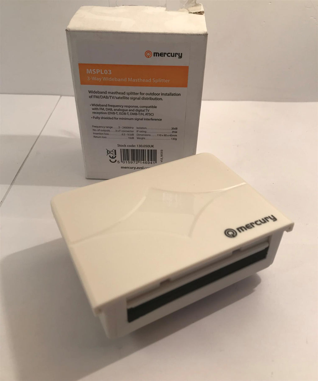 Mercury 3-Way Wideband Masthead Outdoor Splitter  MSPL03