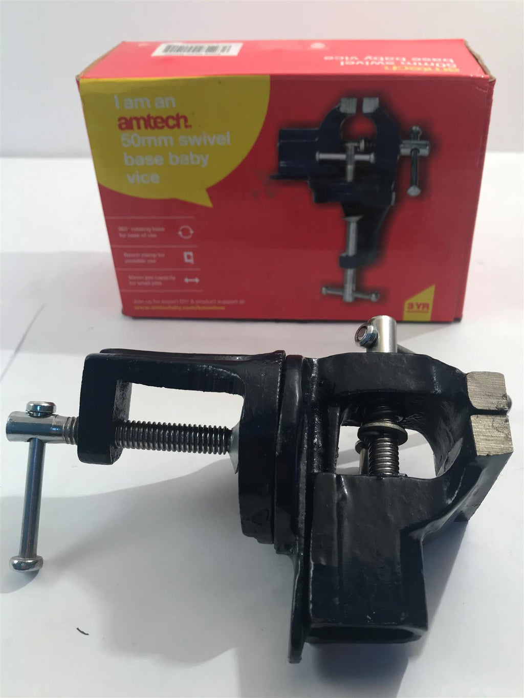 Amtech 50mm Swivel Base Baby Vice  D3200