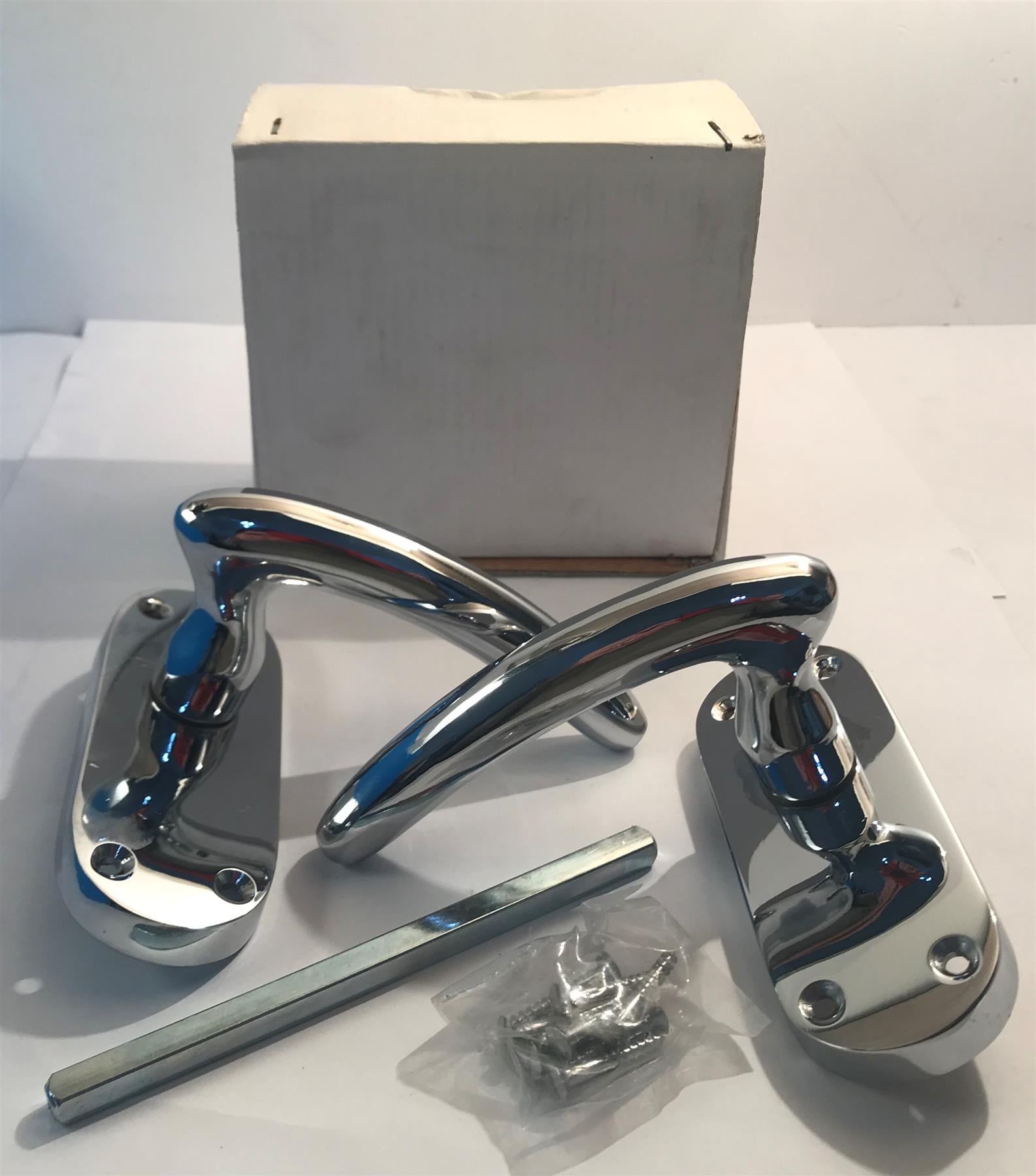 Polished Chrome Lever Latch Passage Handles (Pair)
