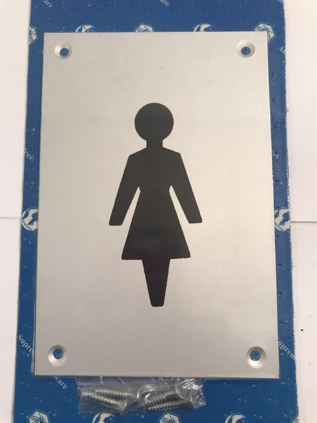 Aluminium  Female WC Sign 150mmx100mm pre-drilled with screws  33118P
