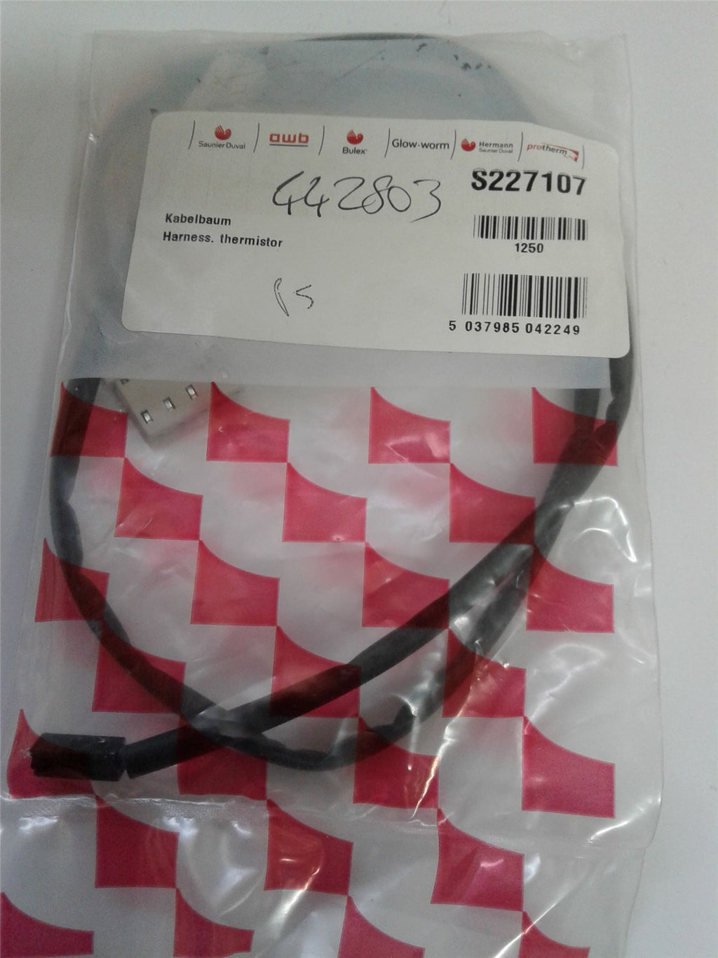 NEW Glowworm S227107 Thermistor Harness