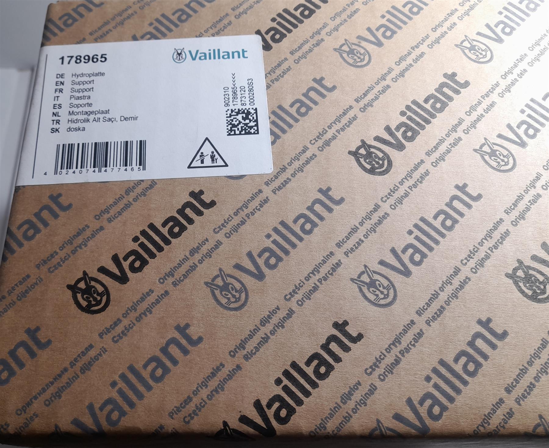 Vaillant 178965 Plate Heat Exchanger Support Bracket Assembly