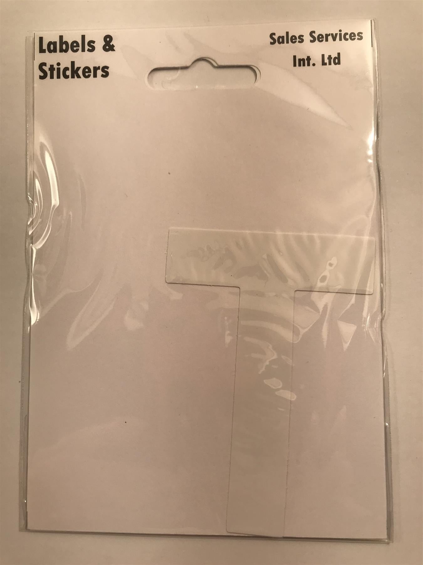 White Letter T Self  Adhesive Waterproof Sticker 8 x 6cm