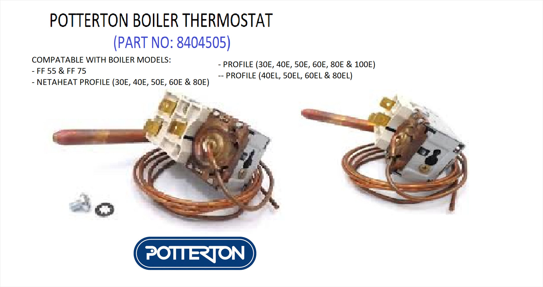 NEW POTTERTON PROFILE FF NETAHEAT BOILER THERMOSTAT 8404505