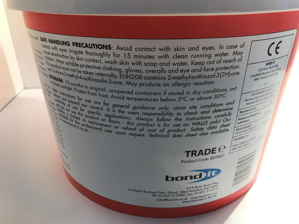 Bondit Super Grip Tile Adhesive Ceramic Wall Tile 15KG Off White