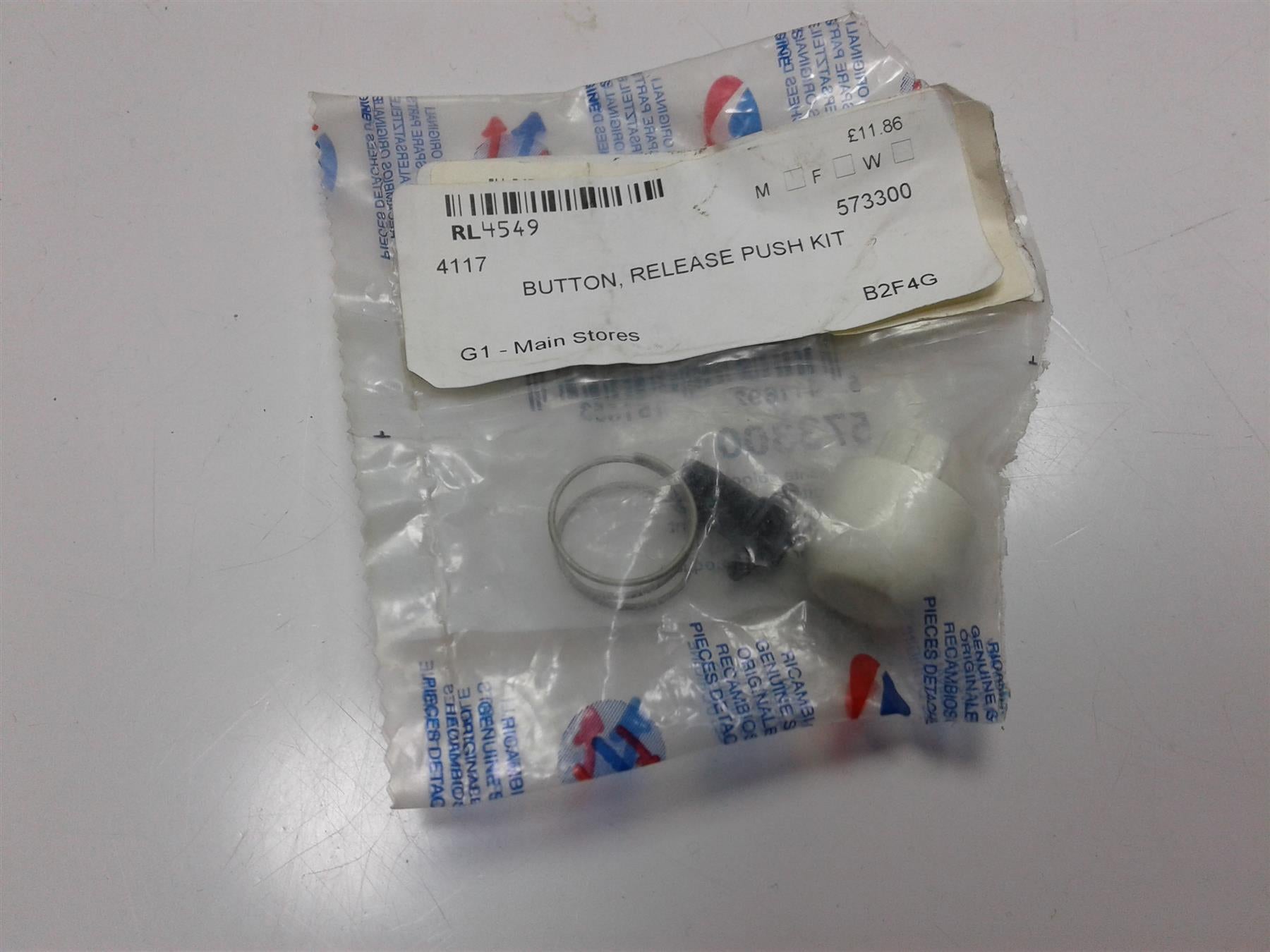 RELEASE PUSH BUTTON REPLACEMENT (KIT) ARISTON BOILER 573300