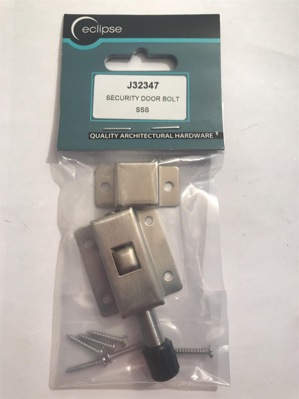 Eclipse Security Door Bolt Stainless Steel (with Screws)  J32347