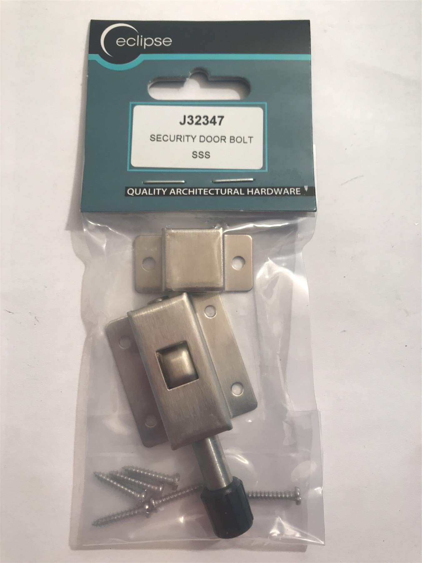 Eclipse Security Door Bolt Stainless Steel (with Screws)  J32347