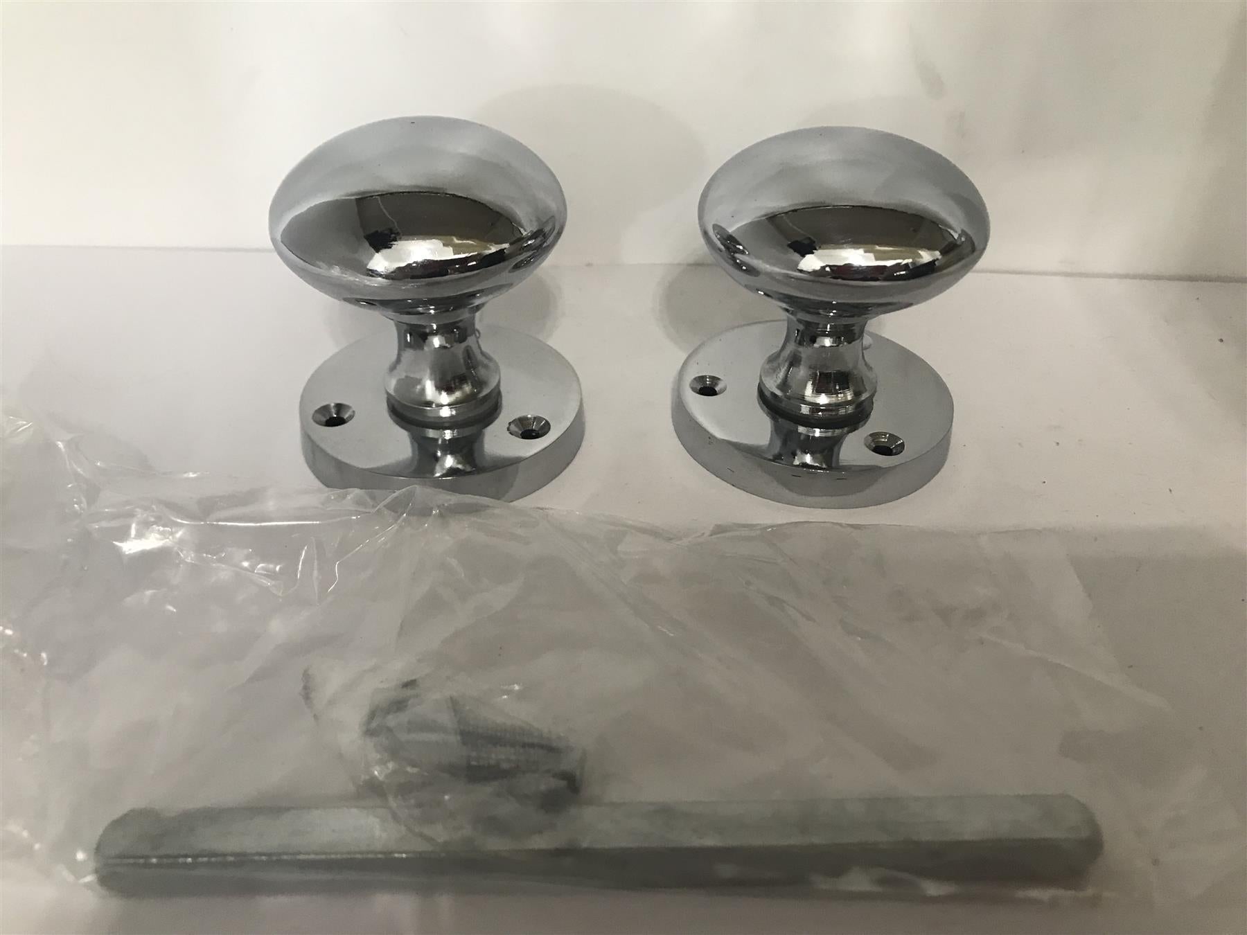 Specialist Victorian Mortice Knob Polished Chrome 50mm  13960X1