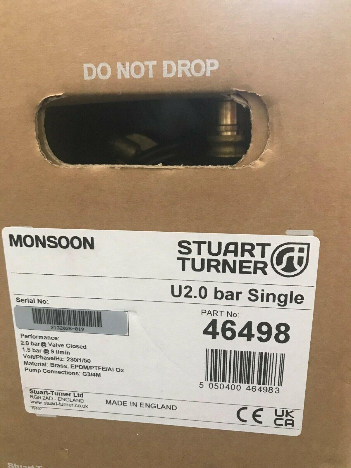 Stuart Turner Monsoon Universal 2.0 bar Single Shower and House Pumps 46498