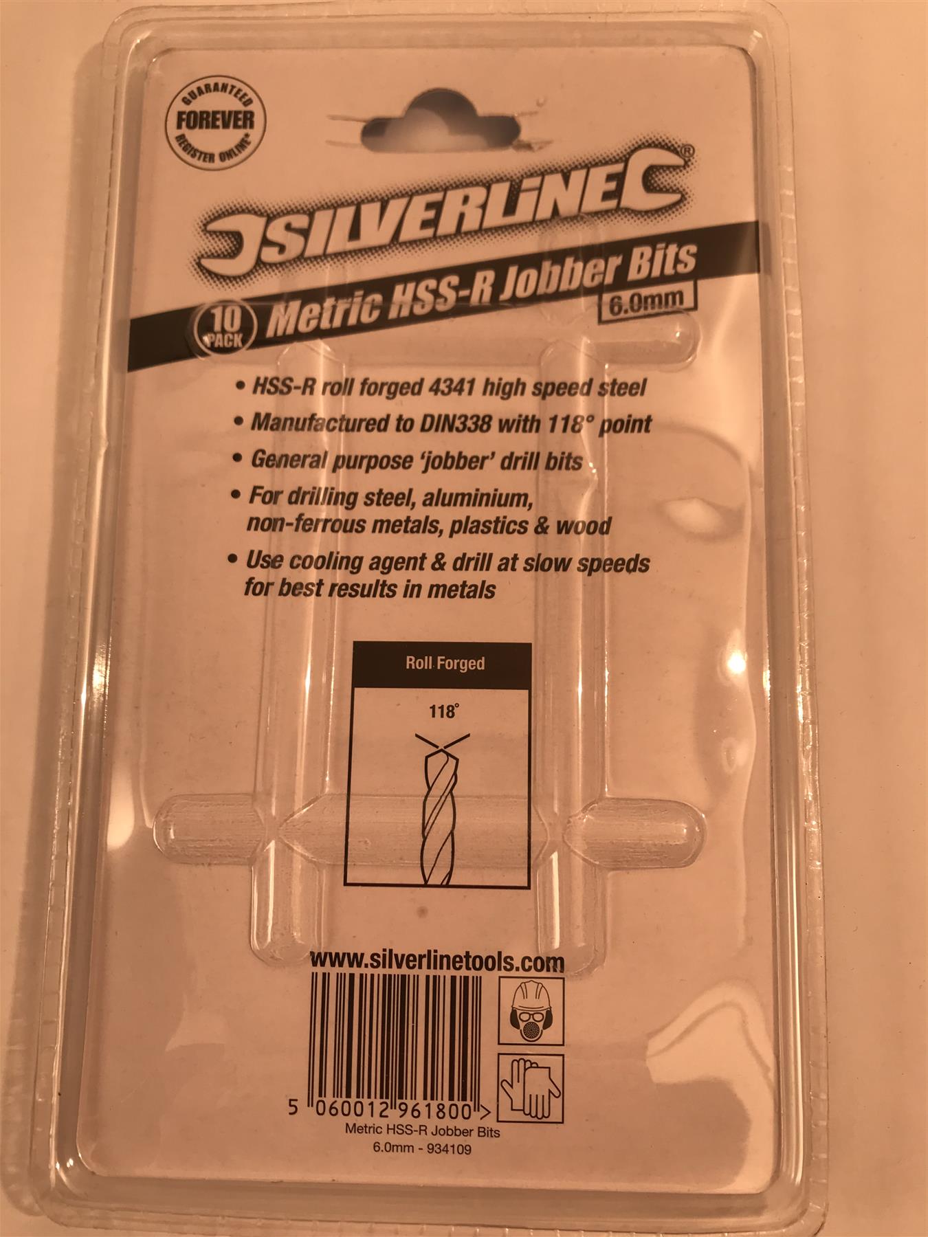 Silverline Metric HSS-R Jobber Bits 6.0mm (10 Pack) 934109