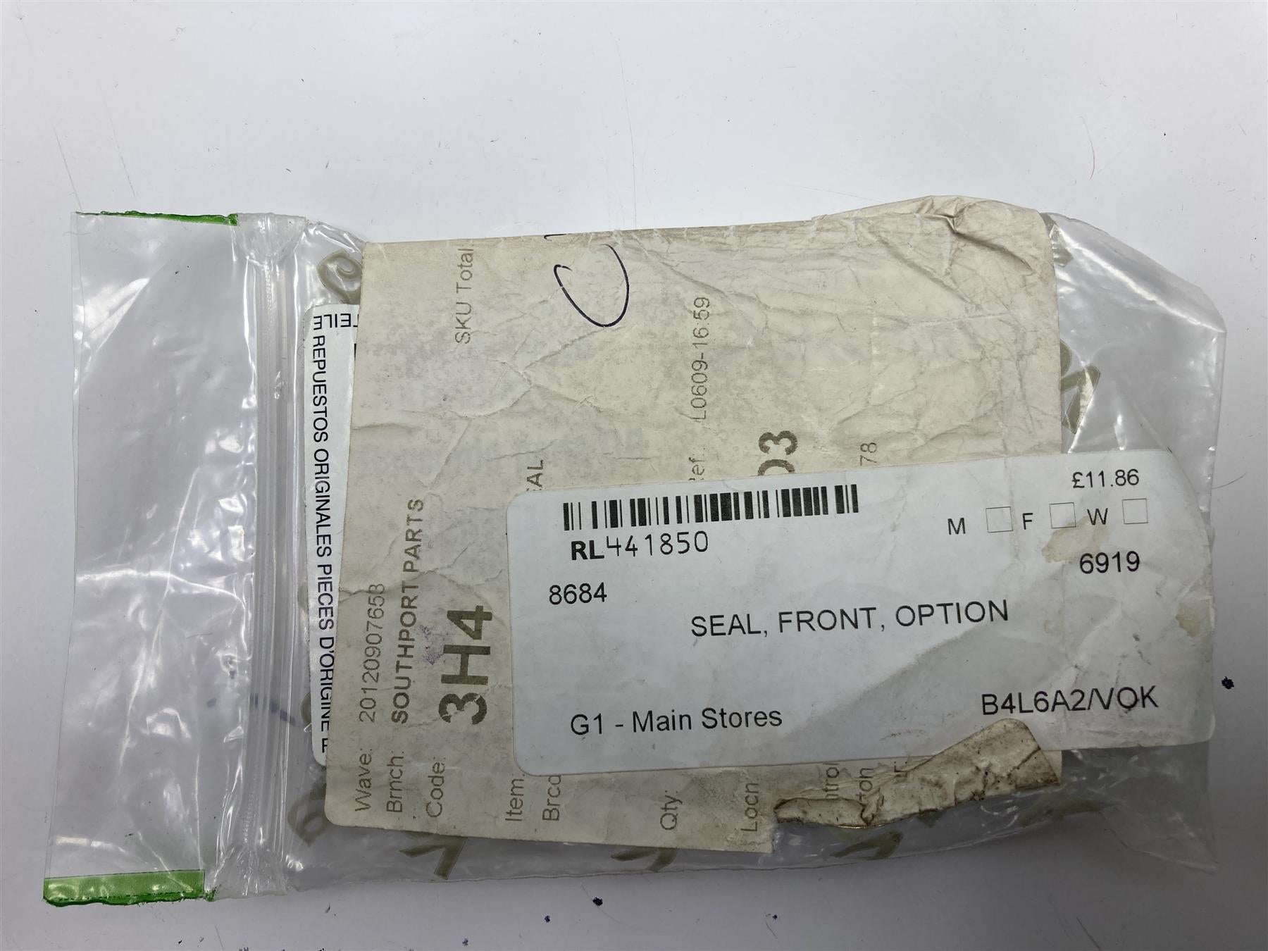 VOKERA LINEA 726 730 735 BOILER FRONT SEAL 6919 BRAND NEW