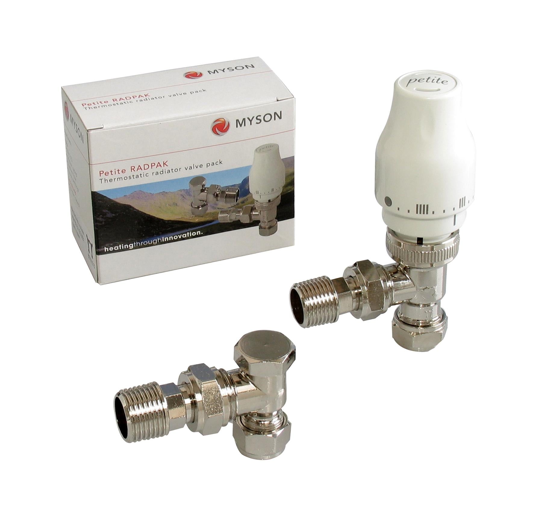 Myson Petite Thermostatic Radiator Valve Pack - 15mm 304641