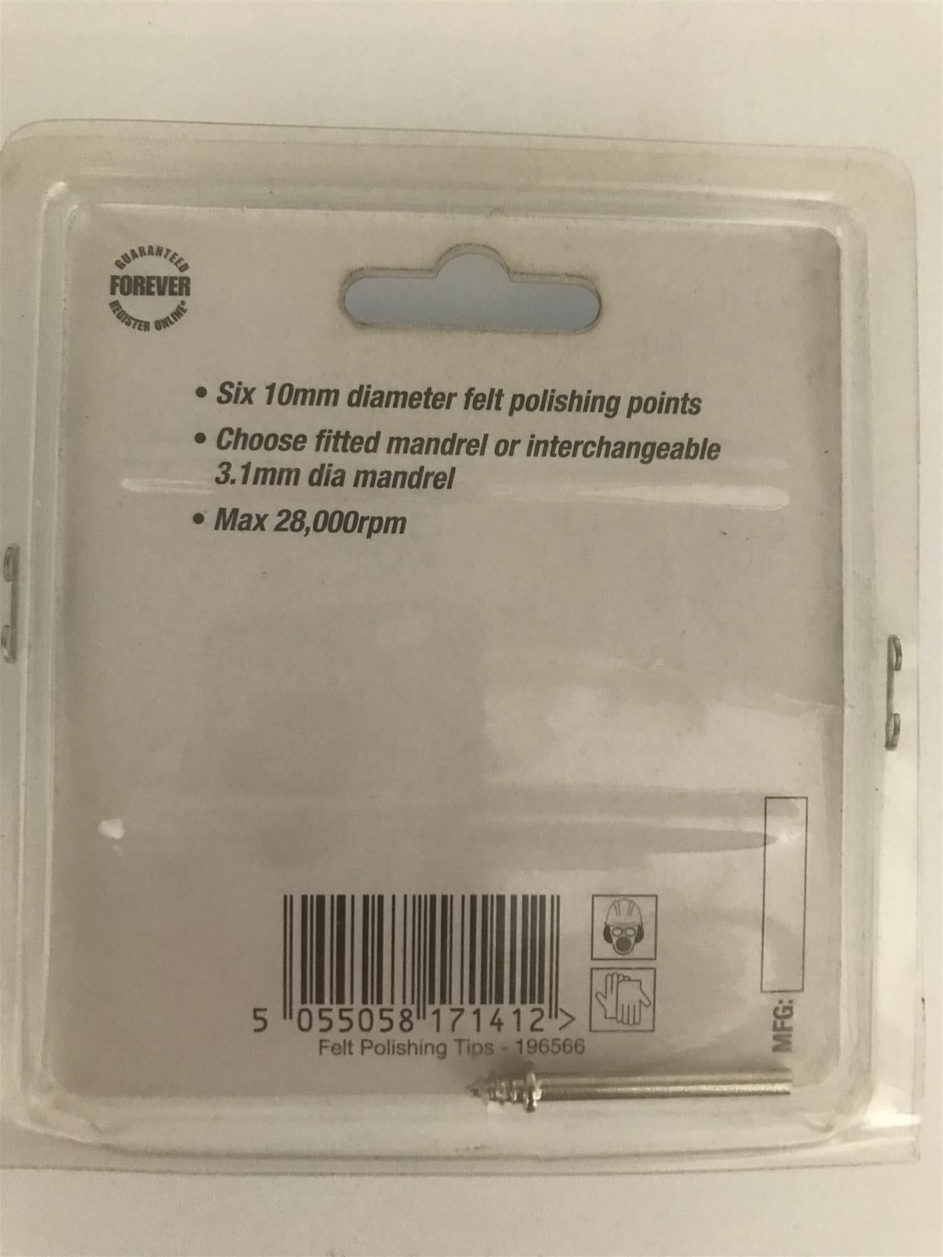 Silverline 6pc Felt Polishing Tips  196566