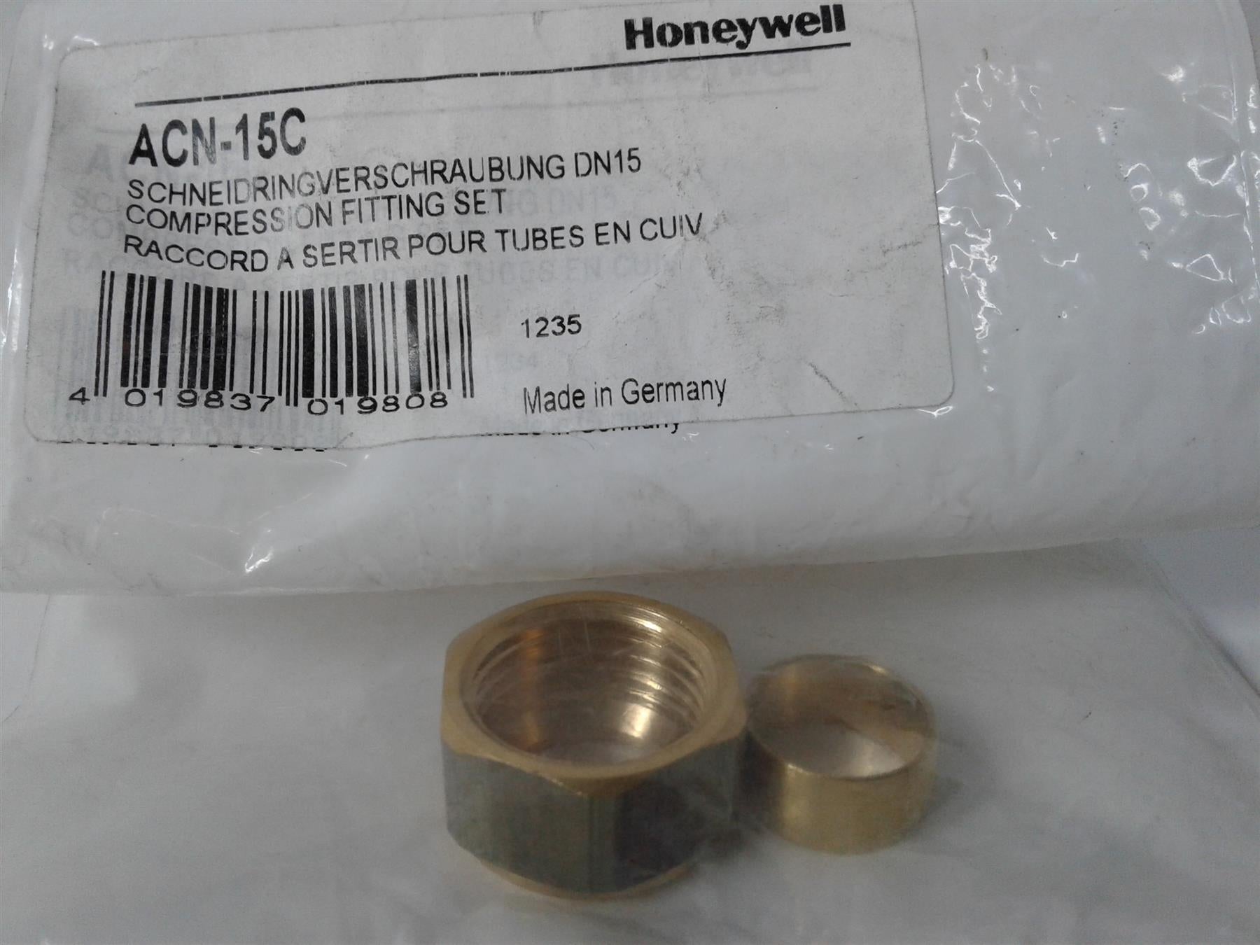 NEW HONEYWELL 15MM COMPRESSOR FITTING SET ANC-15C