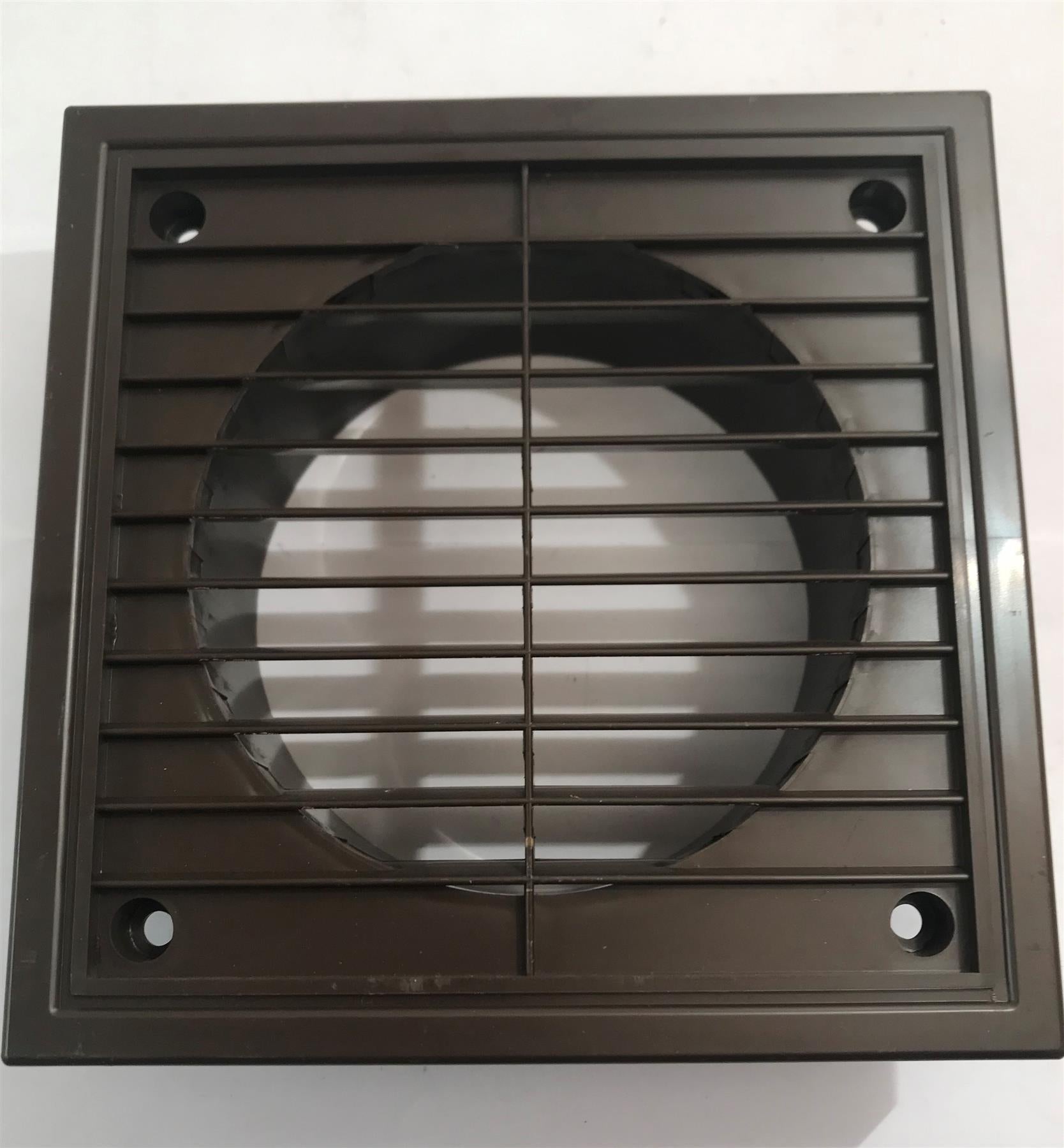 Brown  Air Vent Duct Grille 100mm, 4" Fan Outlet T4ML