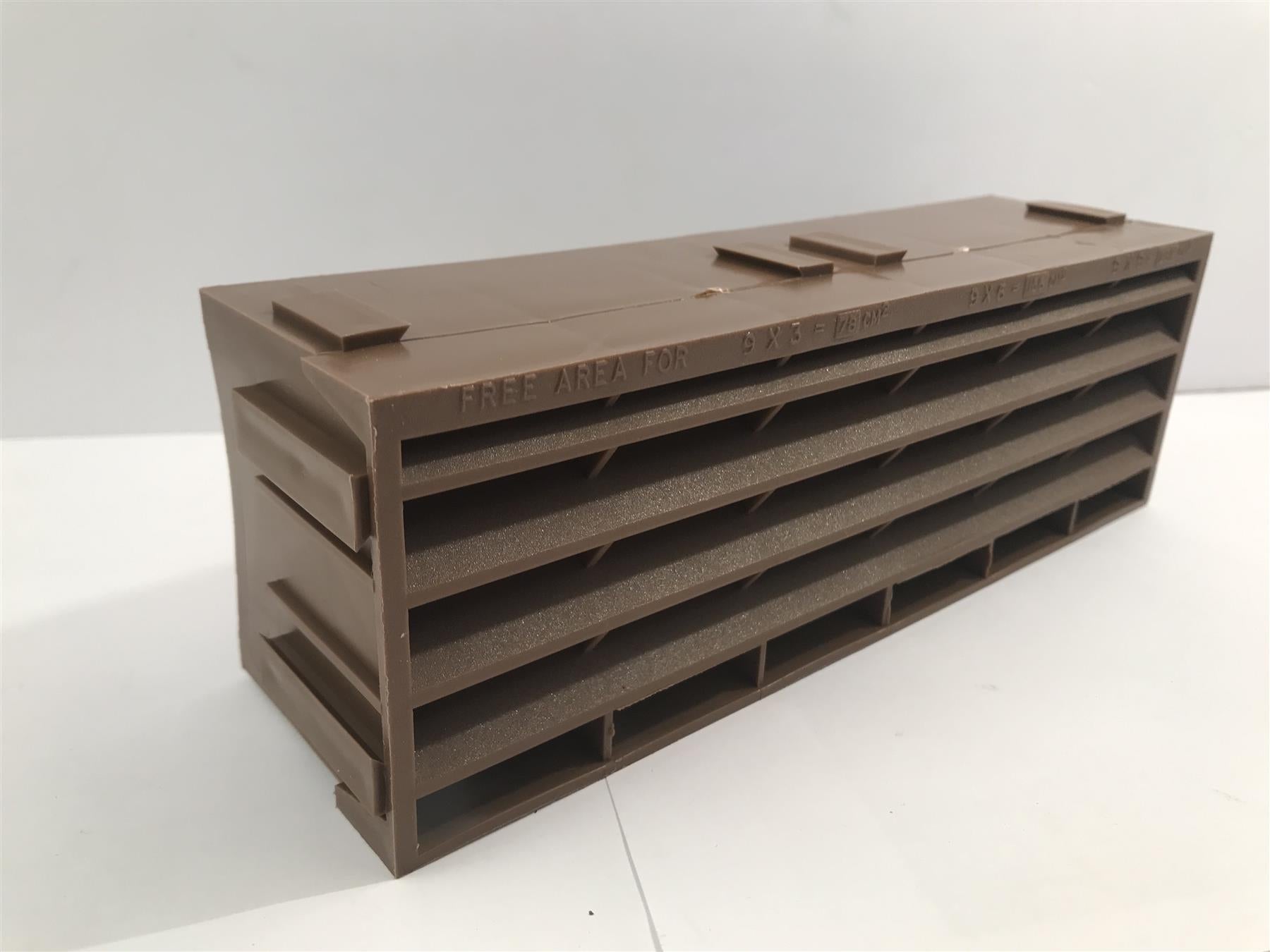 9" x 3" Brown Interlocking Air Brick