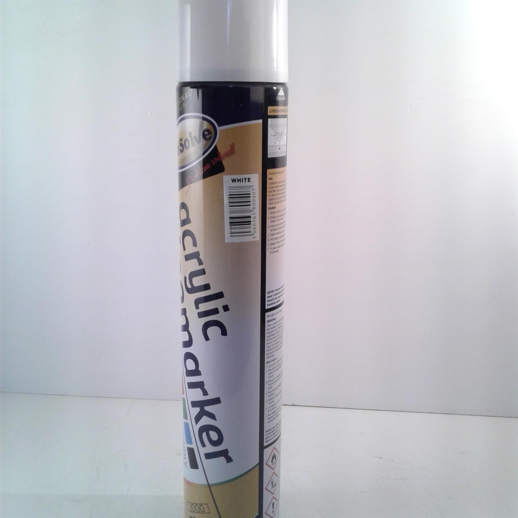 Prosolve White Acrylic Linemarker Xylene Free 750ml
