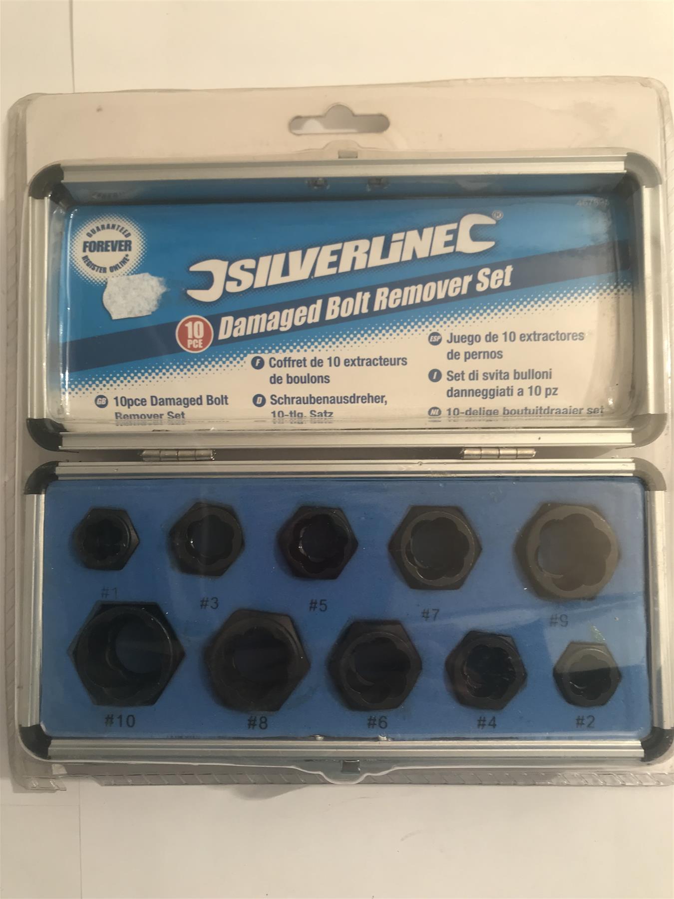 Silverline 10pc Damaged Bolt Remover Set  467893