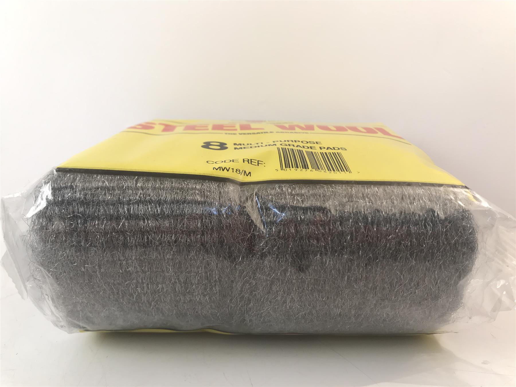 Metallic Wool Steel Pads Medium Grade Pads 8 Pack