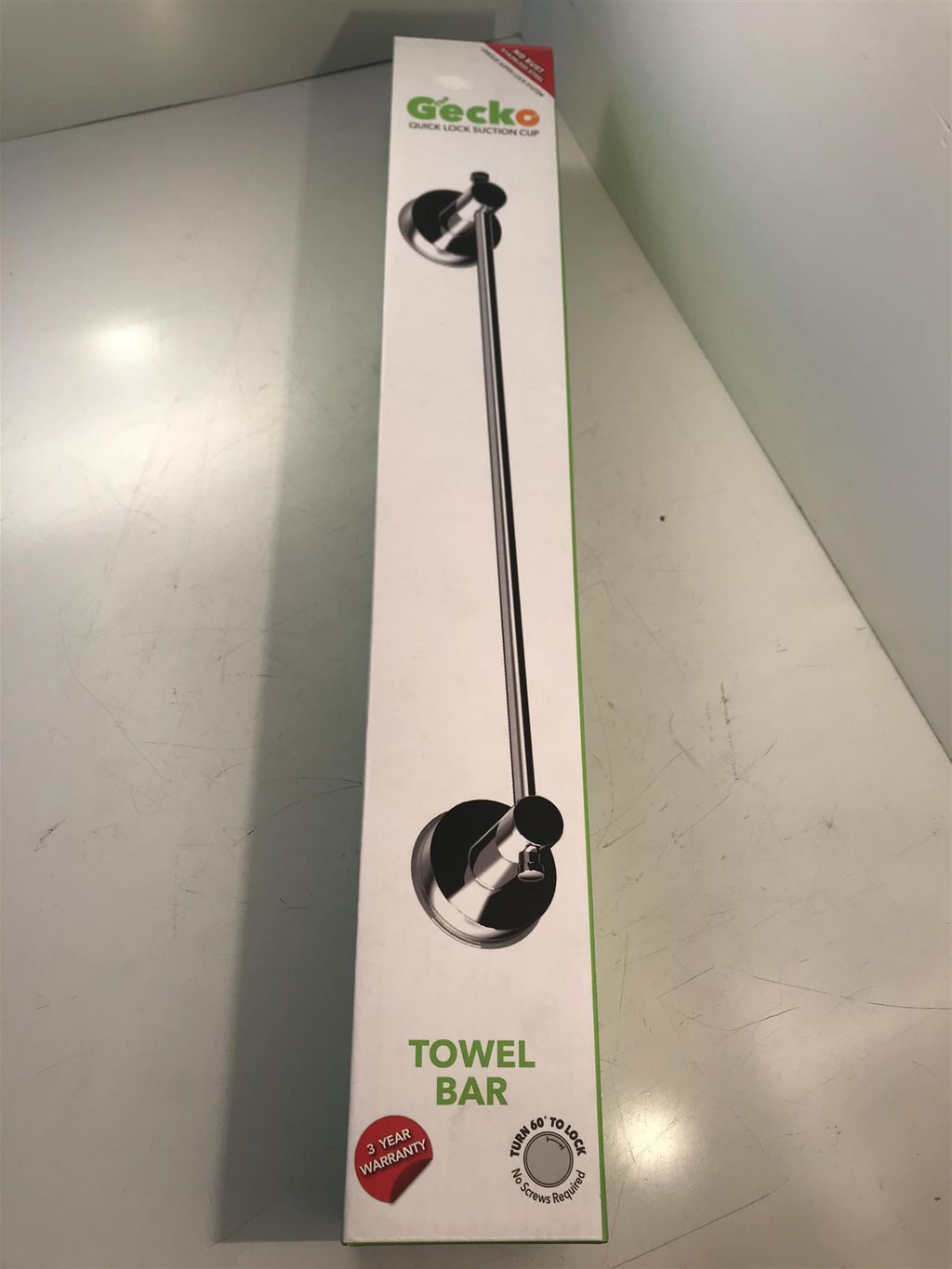 Gecko Towel Bar Quick Lock Suction Cup