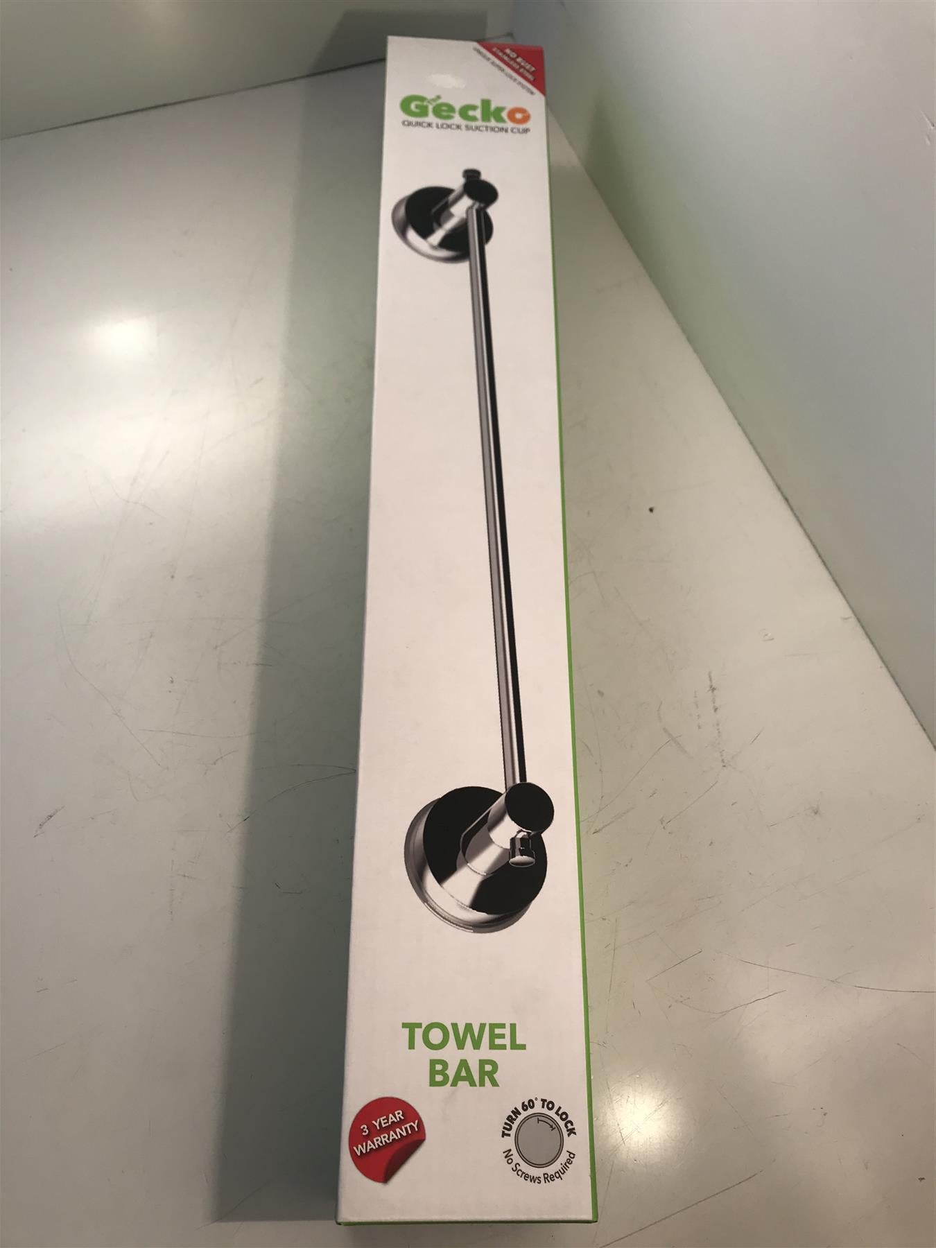 Gecko Towel Bar Quick Lock Suction Cup