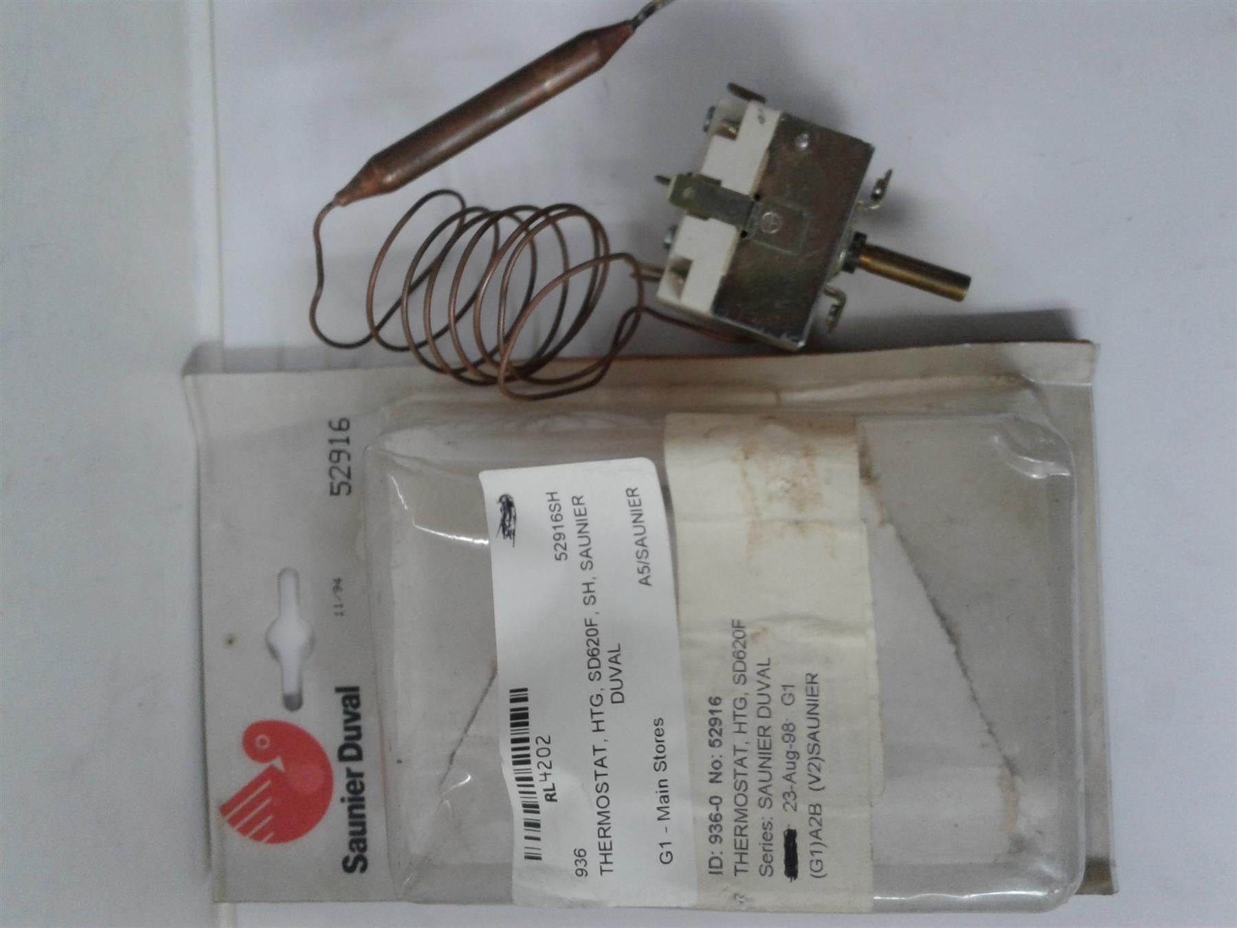 NEW SAUNIER DUVAL 52916 BOILER CONTROL THERMOSTAT