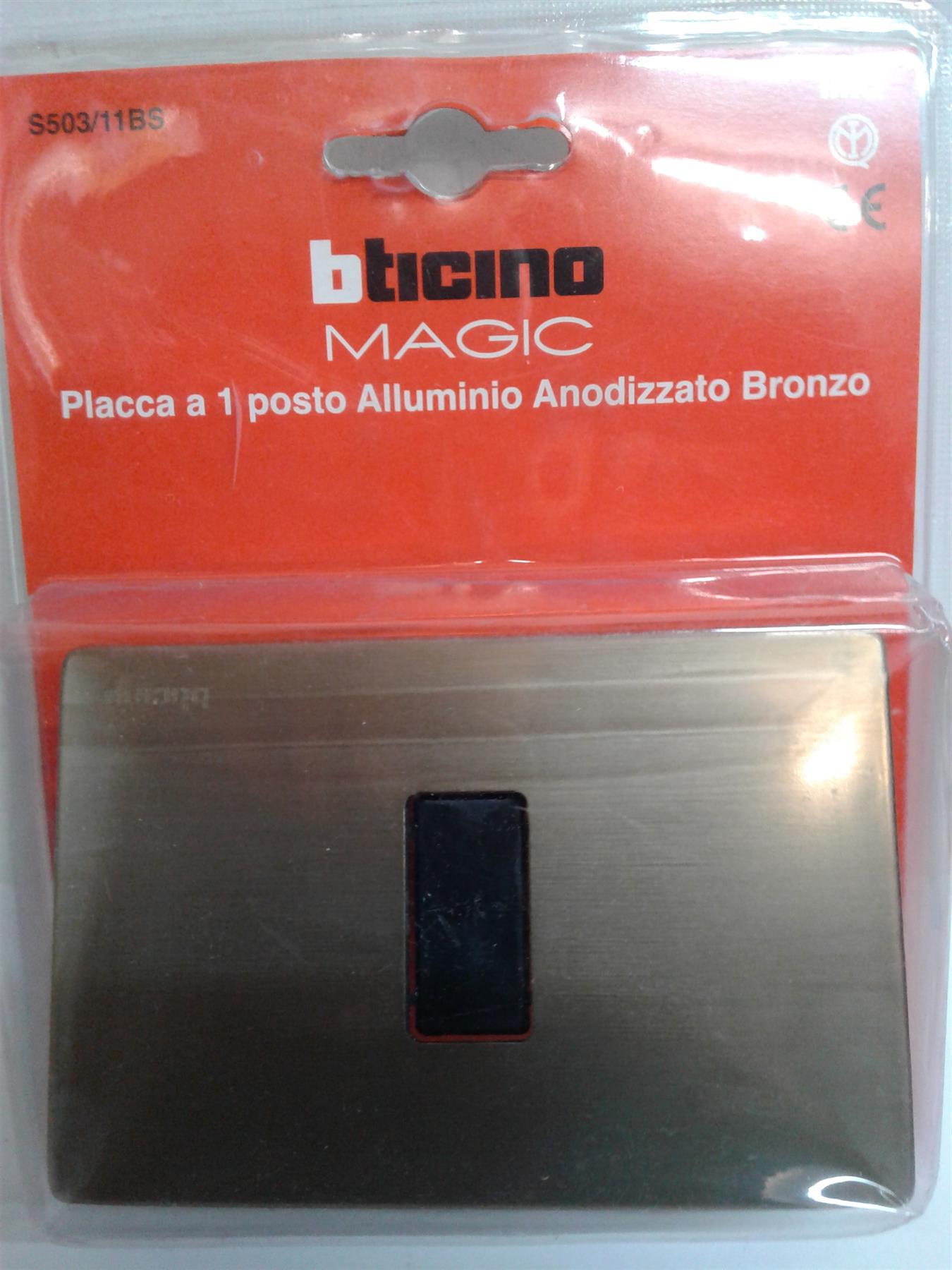 NEW BTICINO MAGIC PLAQUE COVER PLATE BRONZE S503/11BS