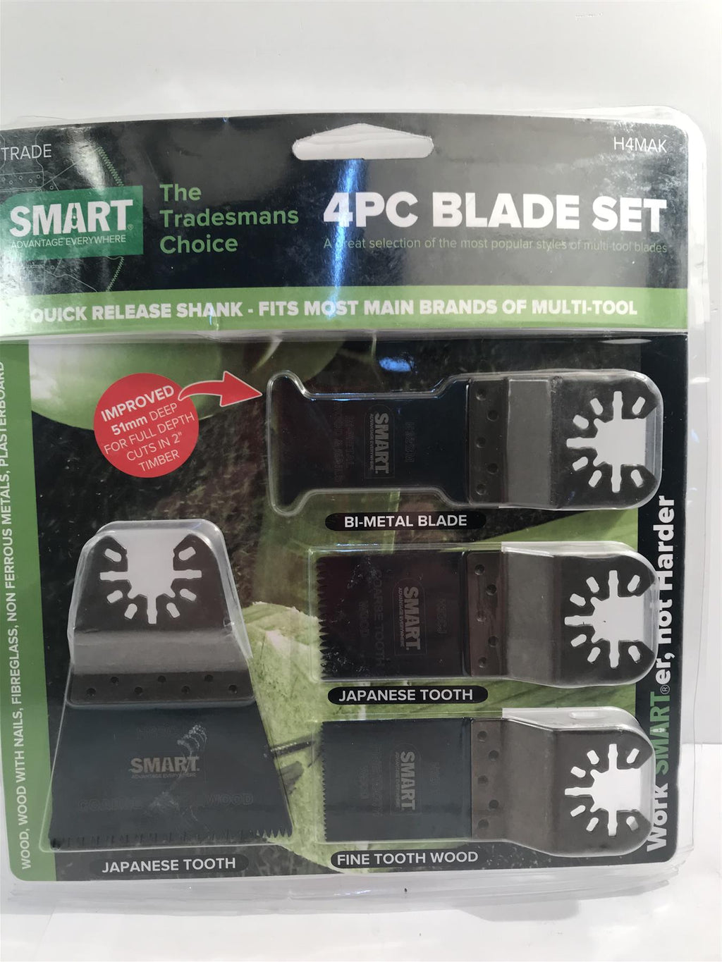 Smart H4MAK 4 pc  Multi Tool Blade Set