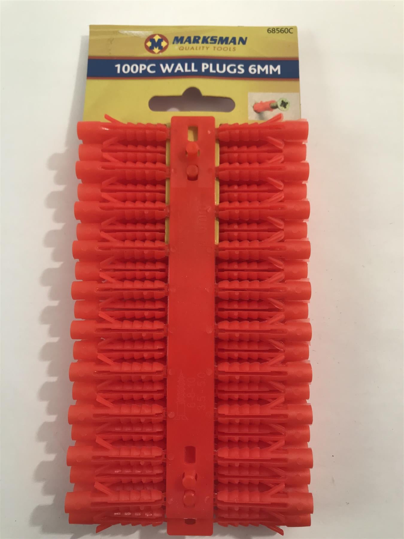 Marksman 100pc Wall Plugs 6mm Red  68560C