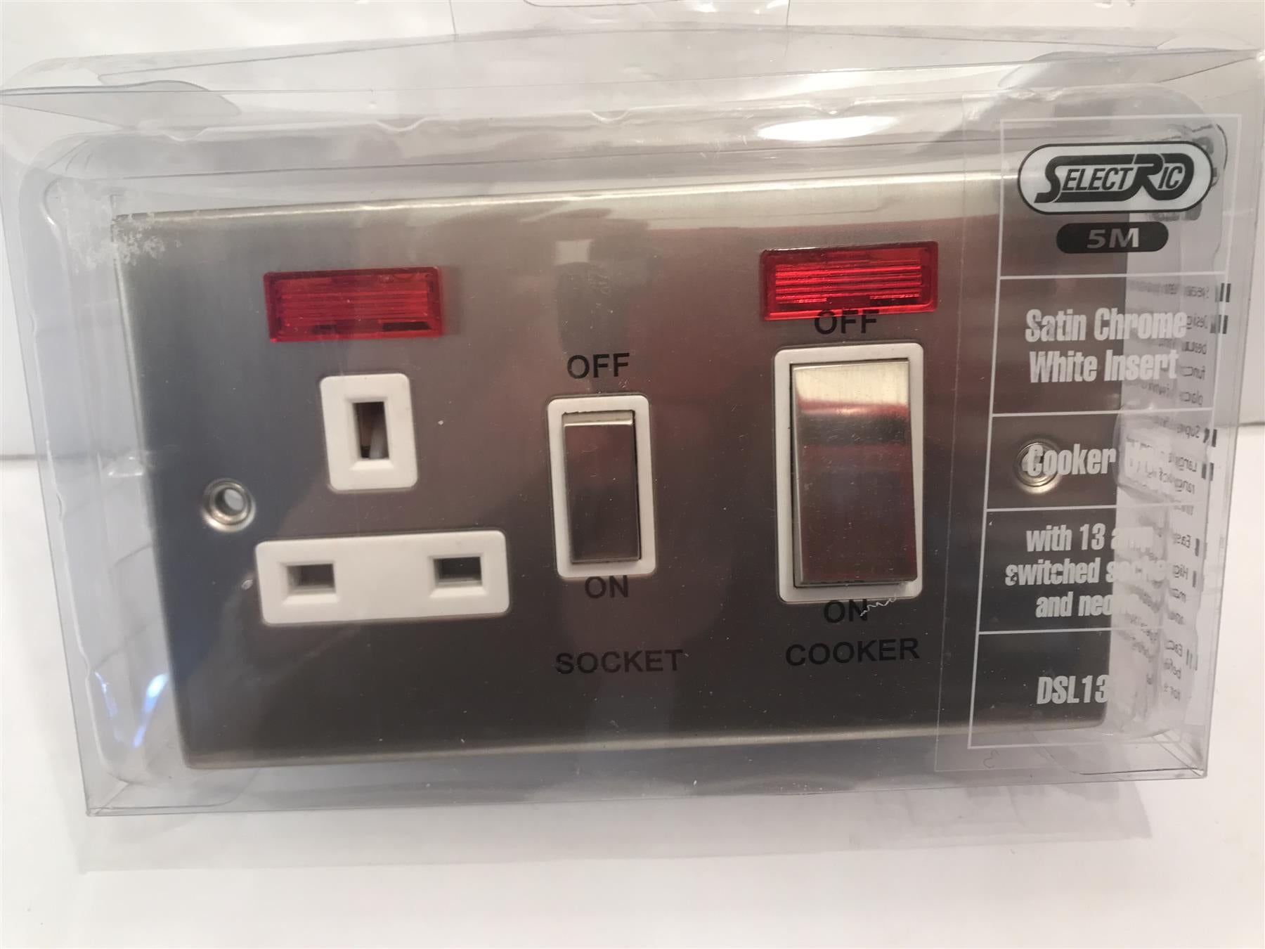 SATIN CHROME WHITE INSERT COOKER UNIT 13A SKT DSL131